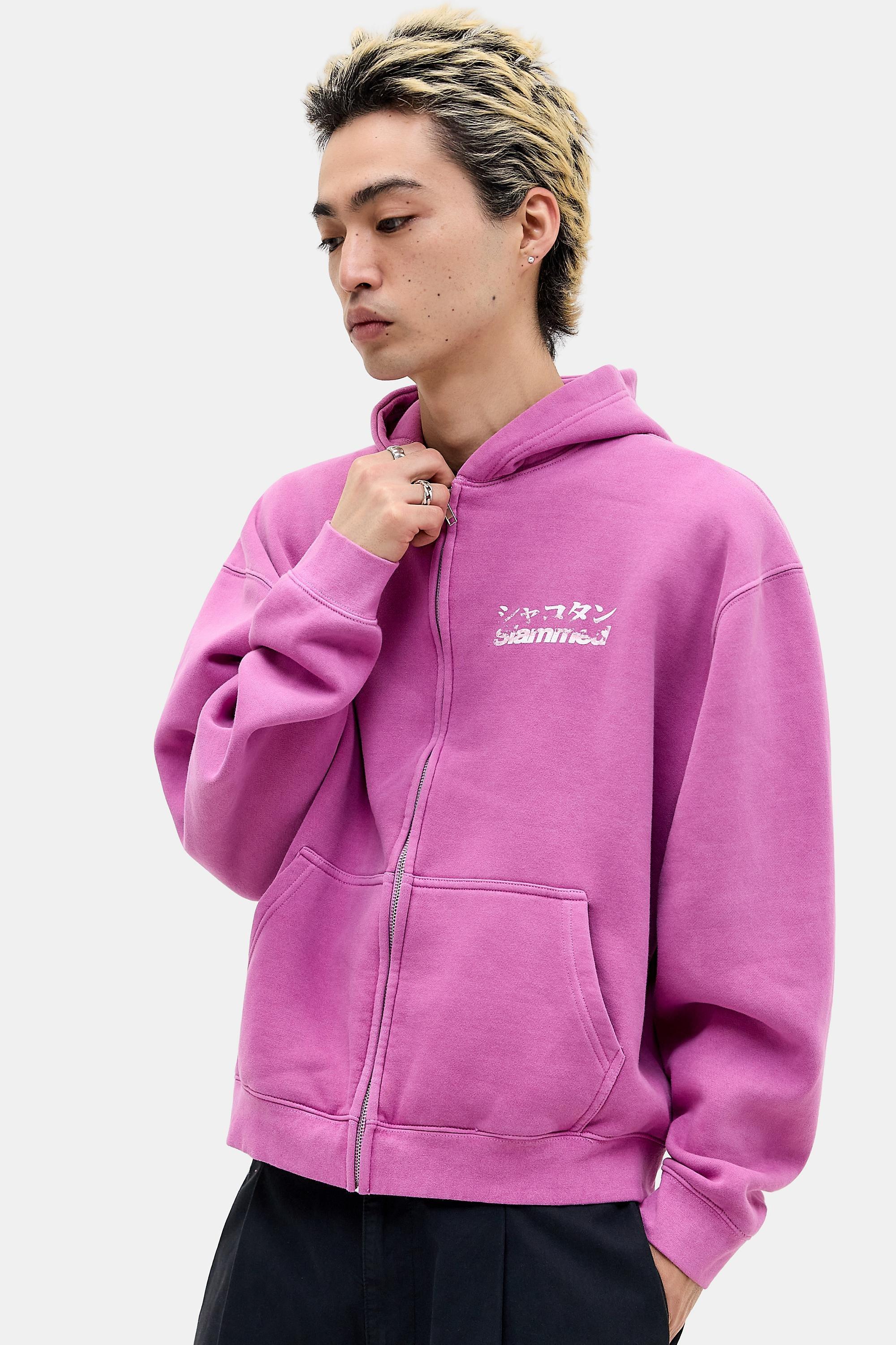 Pink iets frans... Script Zip-Through Hoodie, PINK, large image number 3