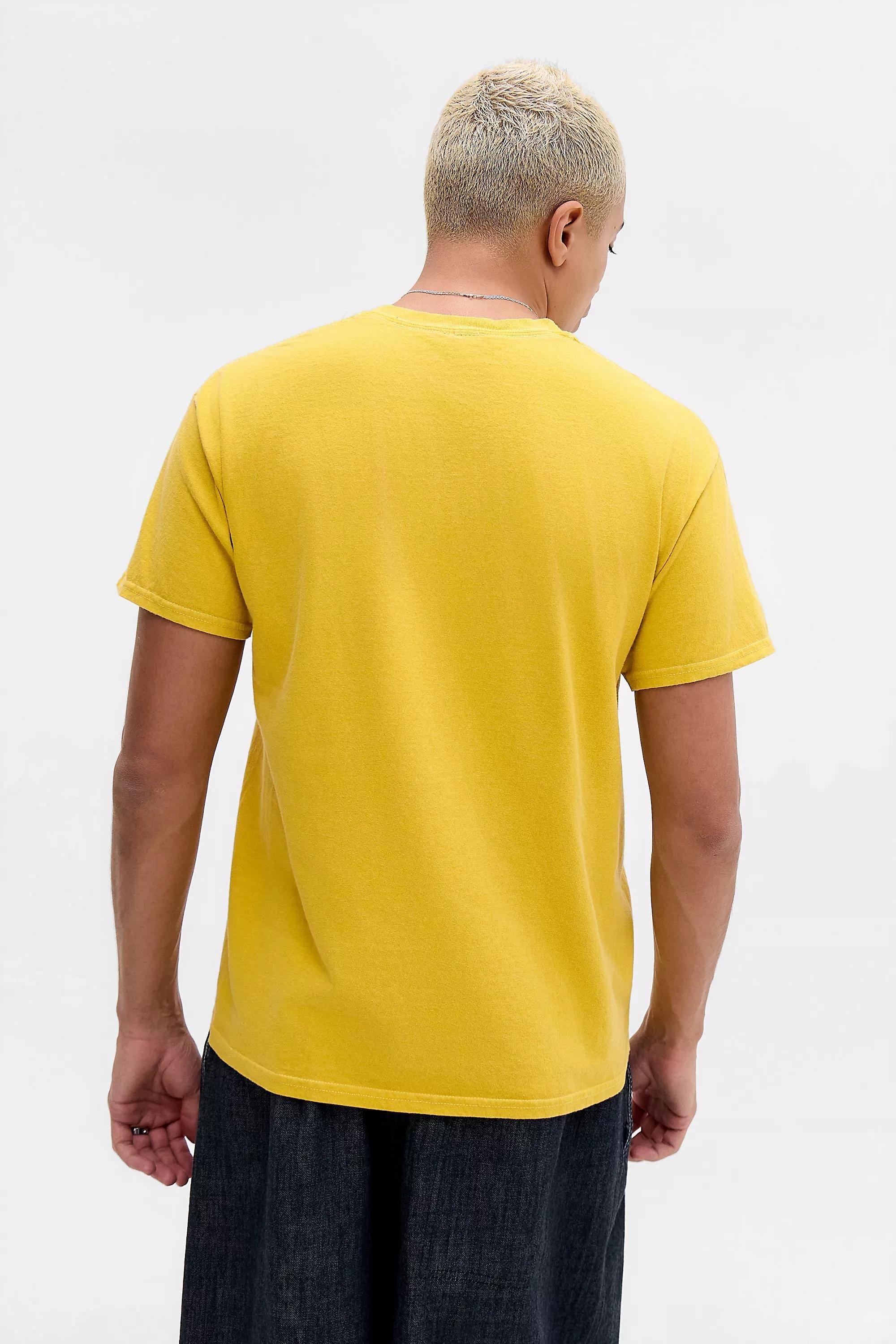 Yellow Uo Yellow Type Of Vibe Embroidered T-Shirt, YEL, large image number 3