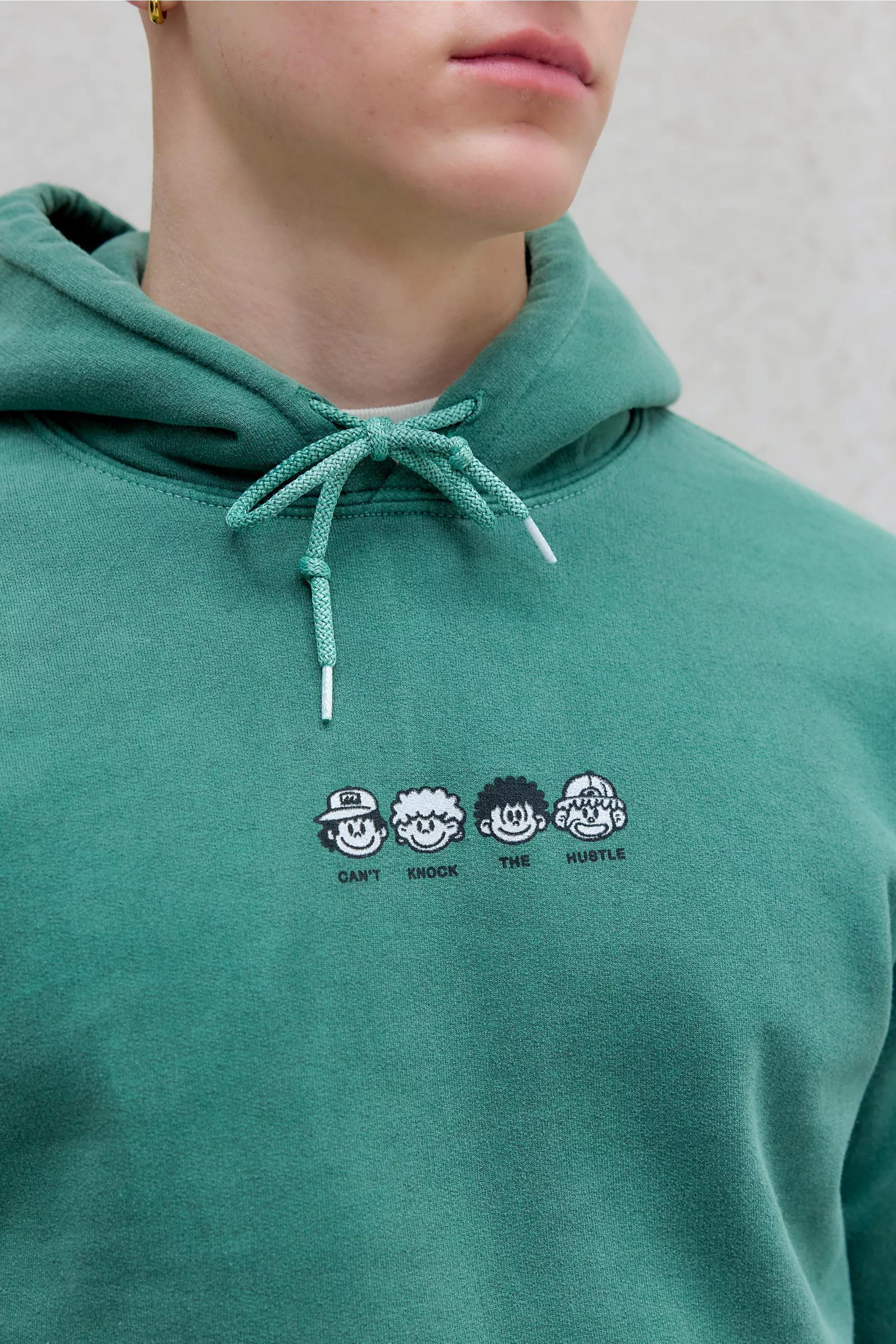 Green Uo Printed Hoodie, GRN, large image number 2