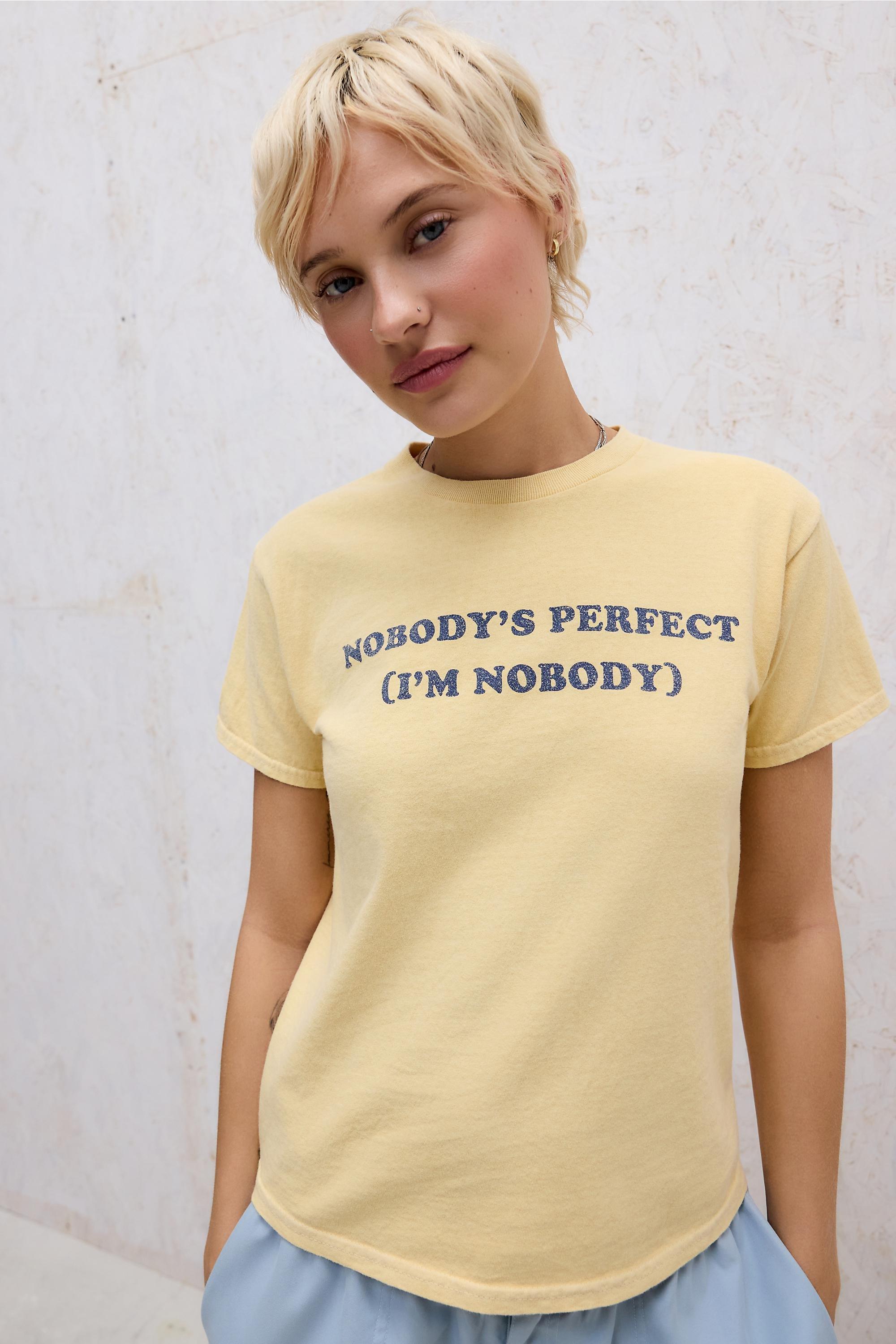 Yellow Uo Nobodys Perfect Relaxed T-Shirt, YEL, large image number 0