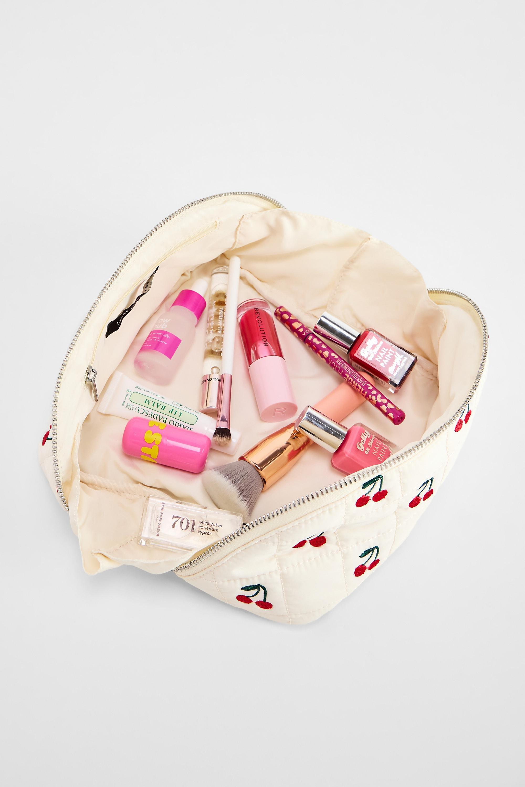 WHITE UO Cherry Extendable Makeup Bag, WHT, medium