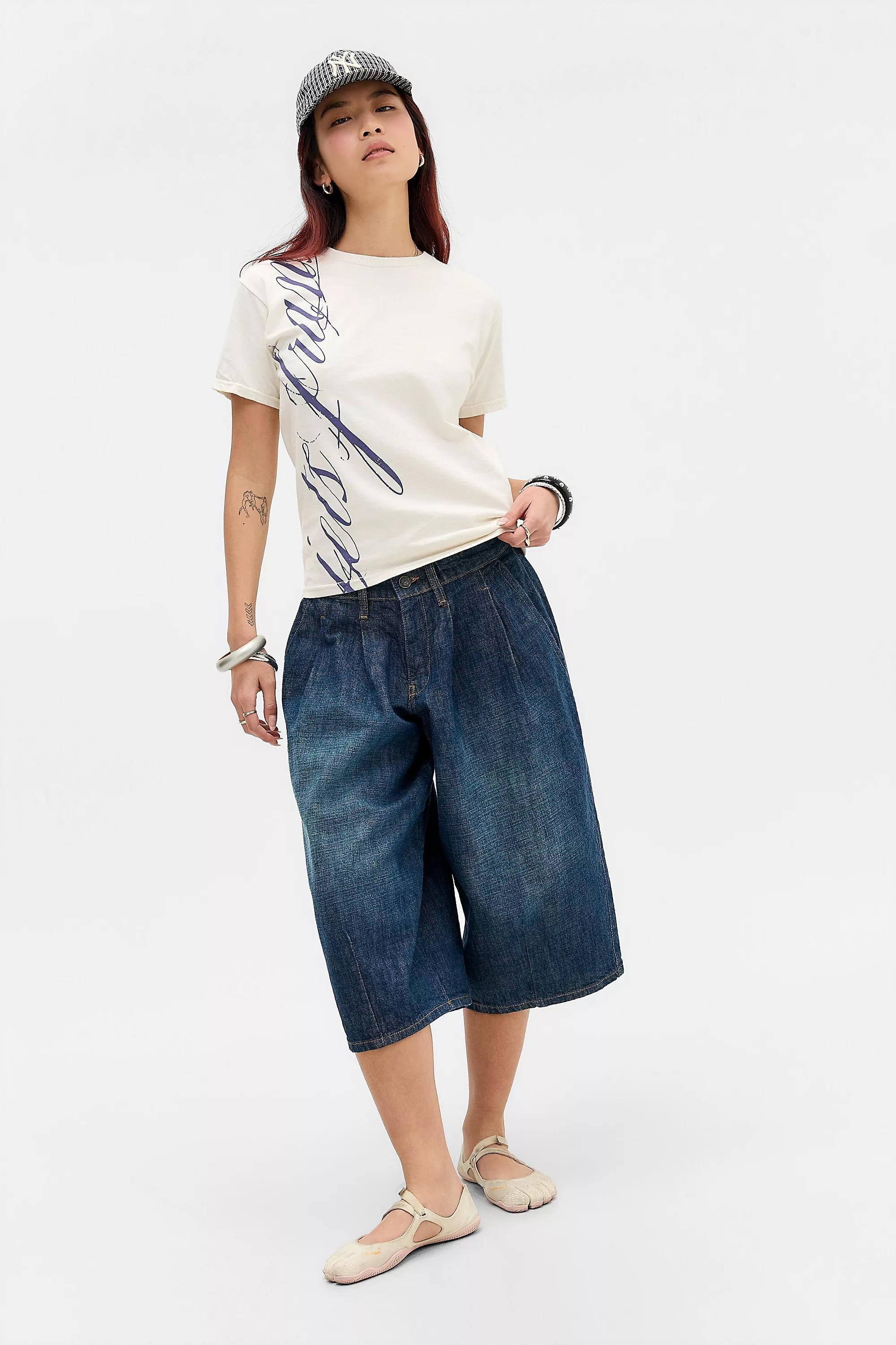 WHITE iets frans.. Script Relaxed Graphic Tee, WHT, medium