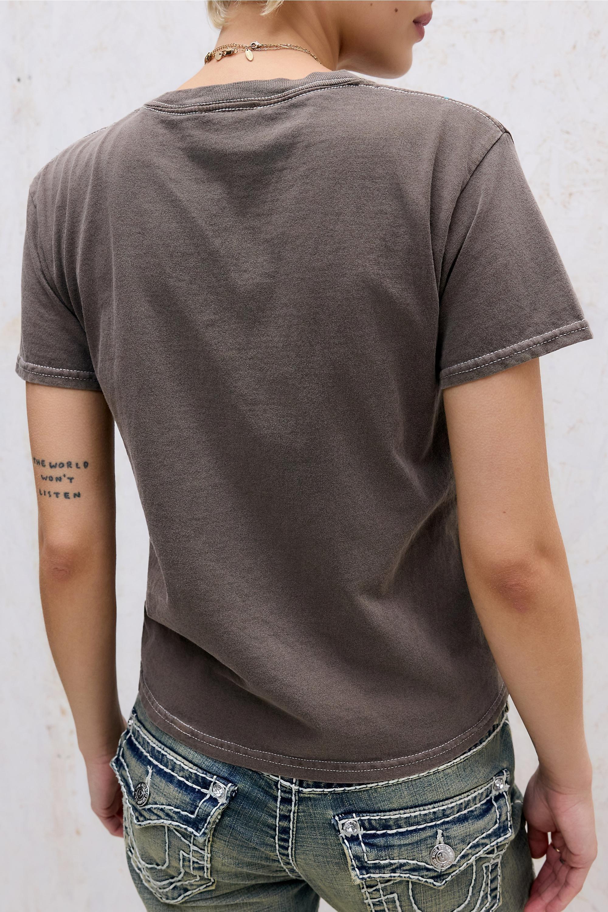 Brown iets frans.. Script Relaxed T-Shirt, CHOC, large image number 3