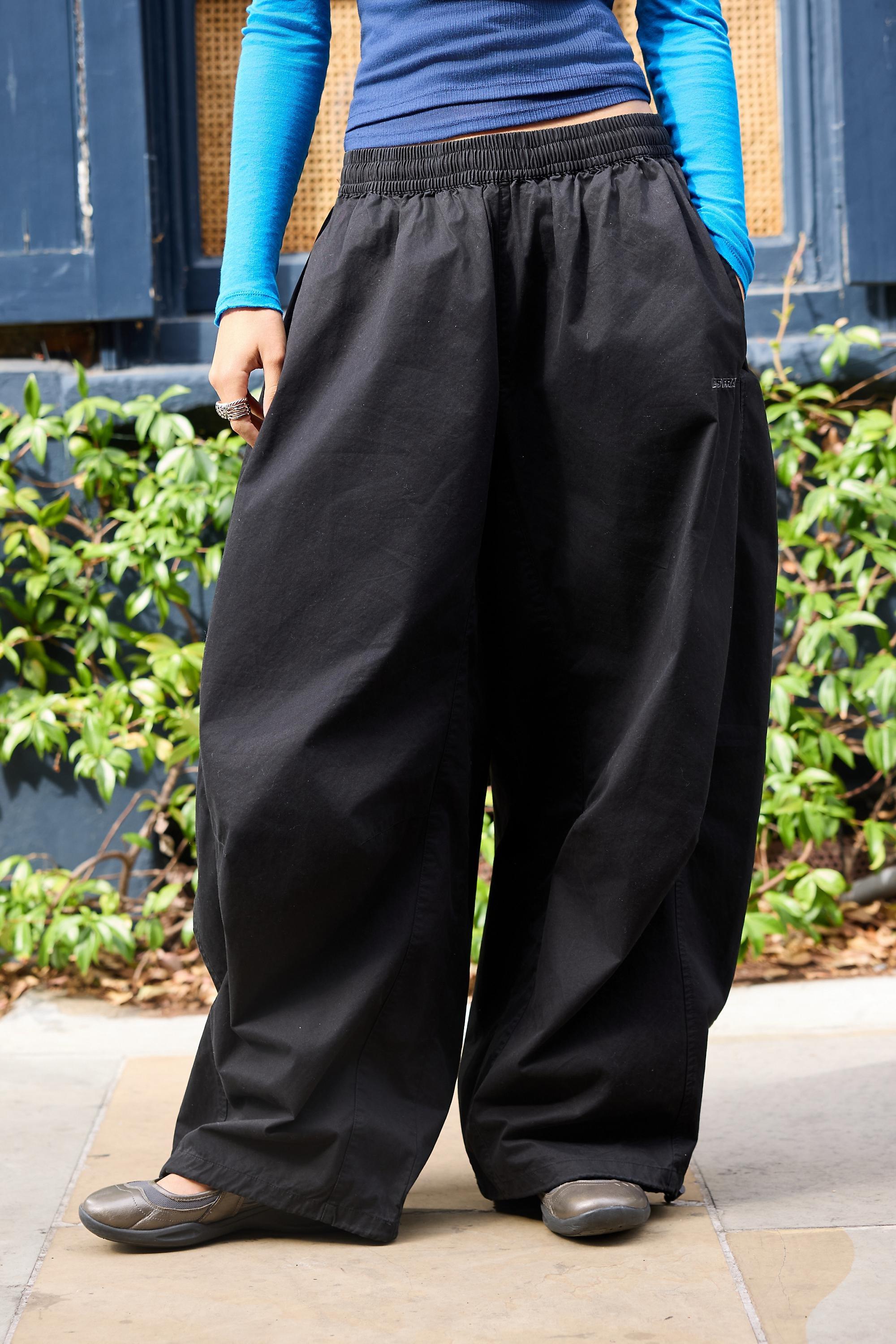 Black iets frans... Sid Cotton Trousers, BLK, medium