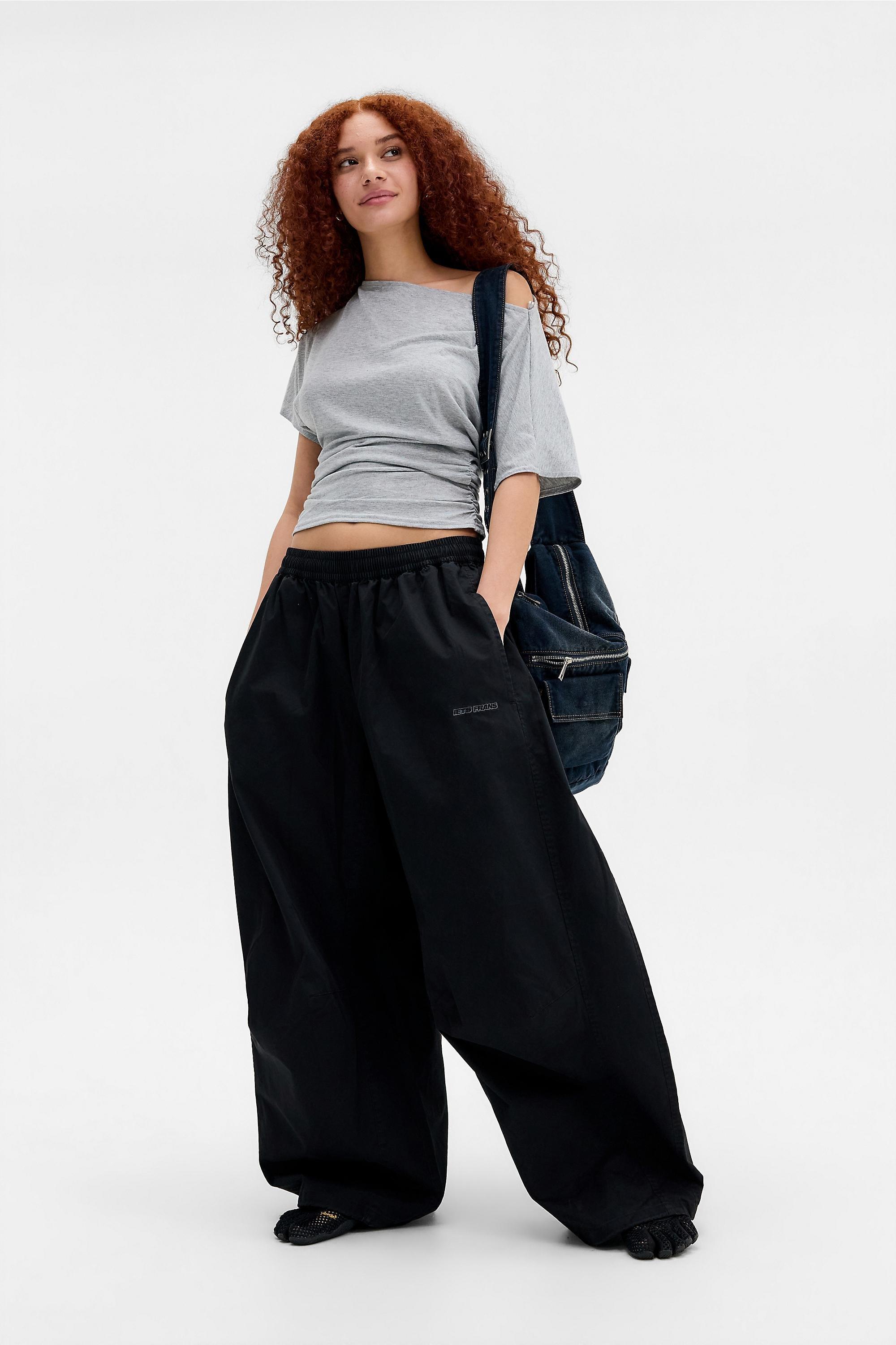 Black iets frans... Sid Cotton Trousers, BLK, medium
