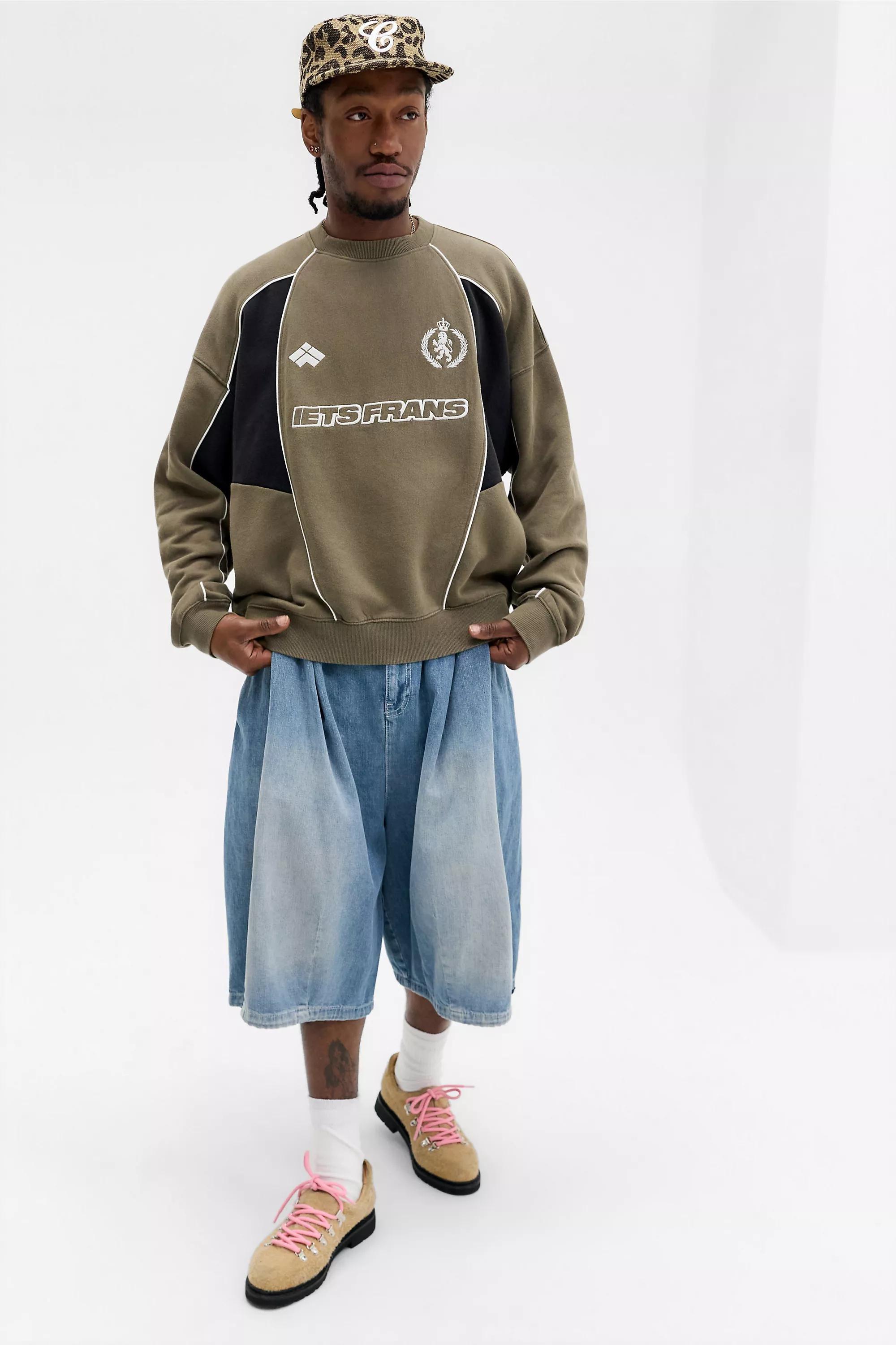 Khaki iets frans... Khaki Piped Sweatshirt, KHAKI, medium