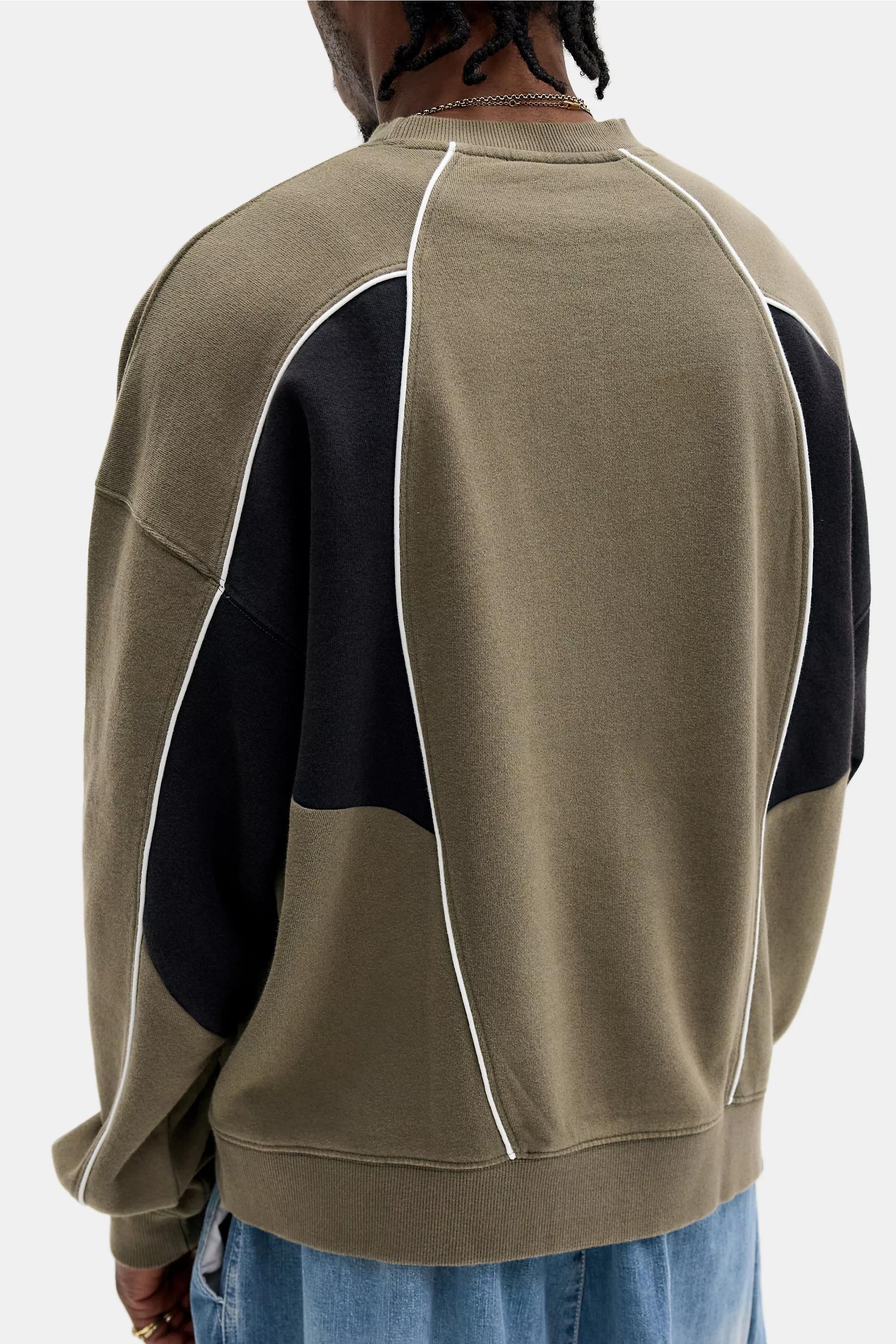 Khaki iets frans... Khaki Piped Sweatshirt, KHAKI, large image number 3