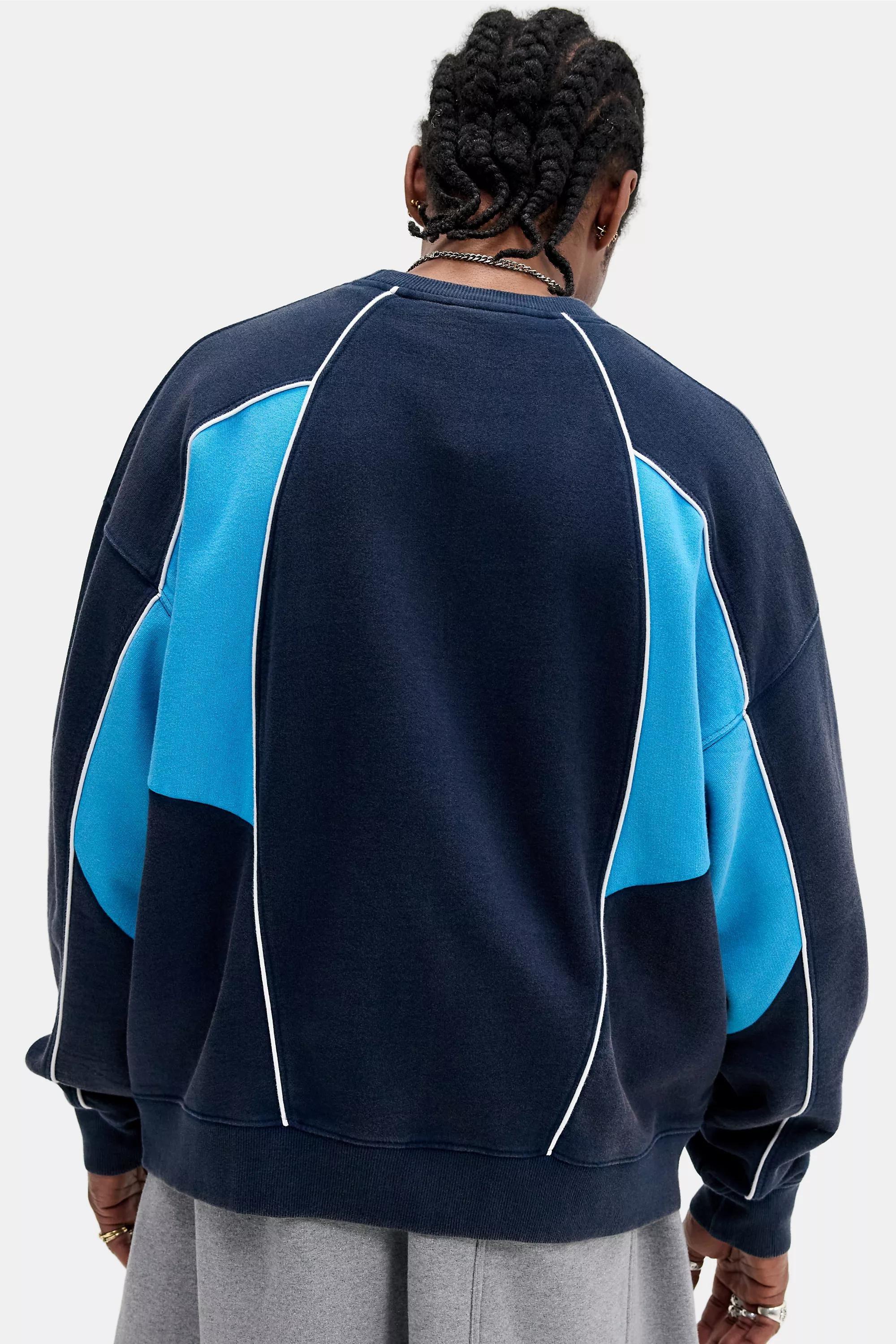 Blue iets frans... Navy Piped Sweatshirt, BLUE, large image number 3