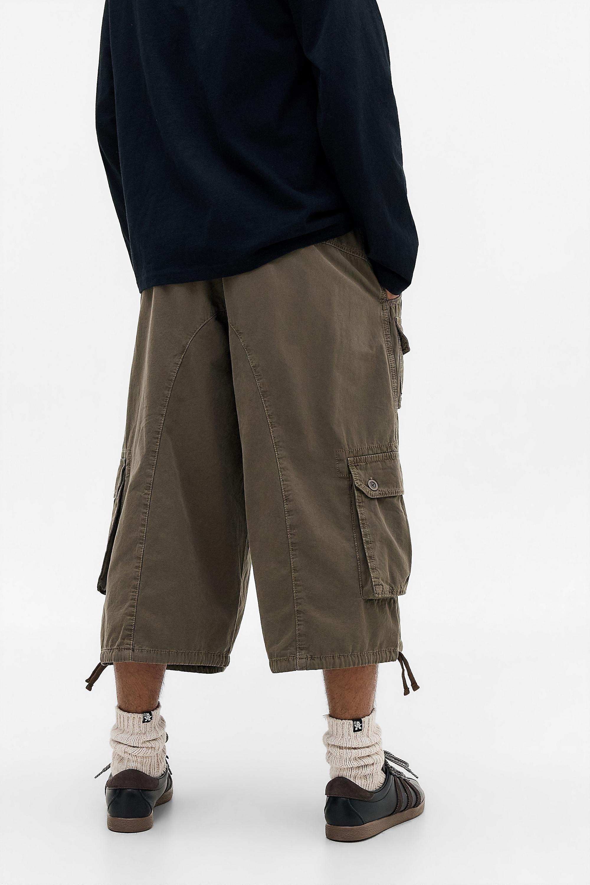 BROWN BDG Diego Crop Cargo Trousers, BRN, large image number 3