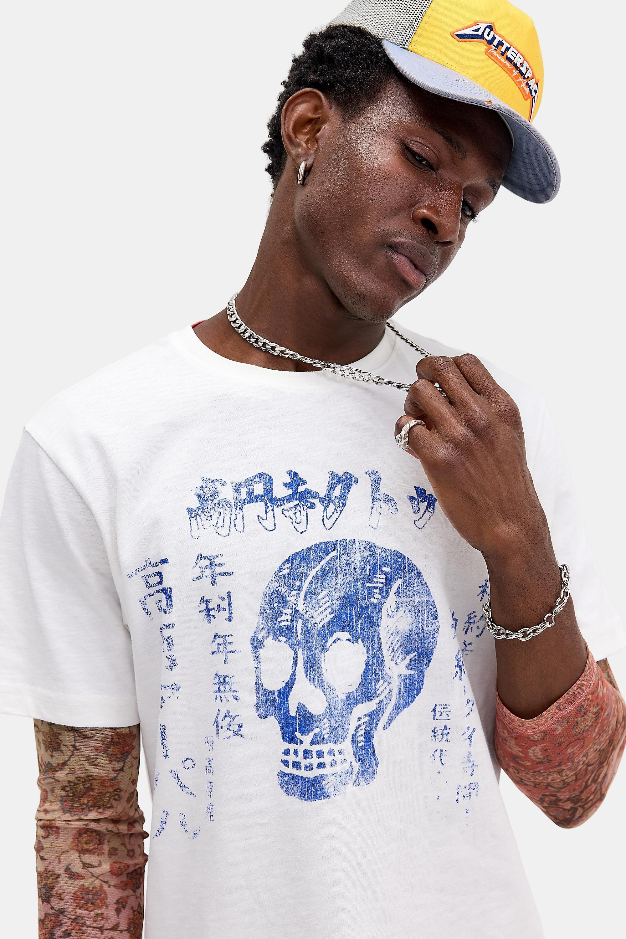 Cream Archivis Ecru Skull T-Shirt, CREME, large image number 4