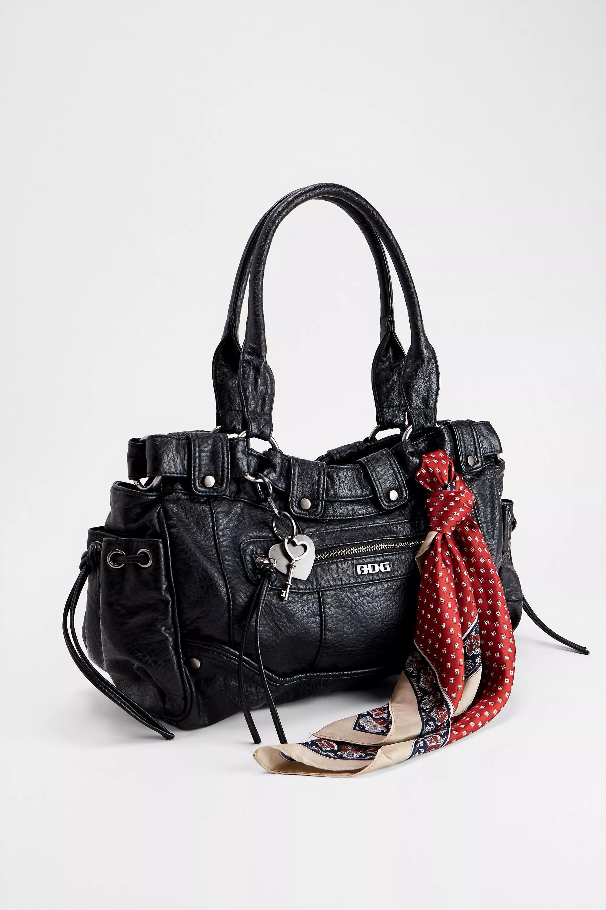BDG Xion Scarf Shoulder Tote Bag, BLK, medium