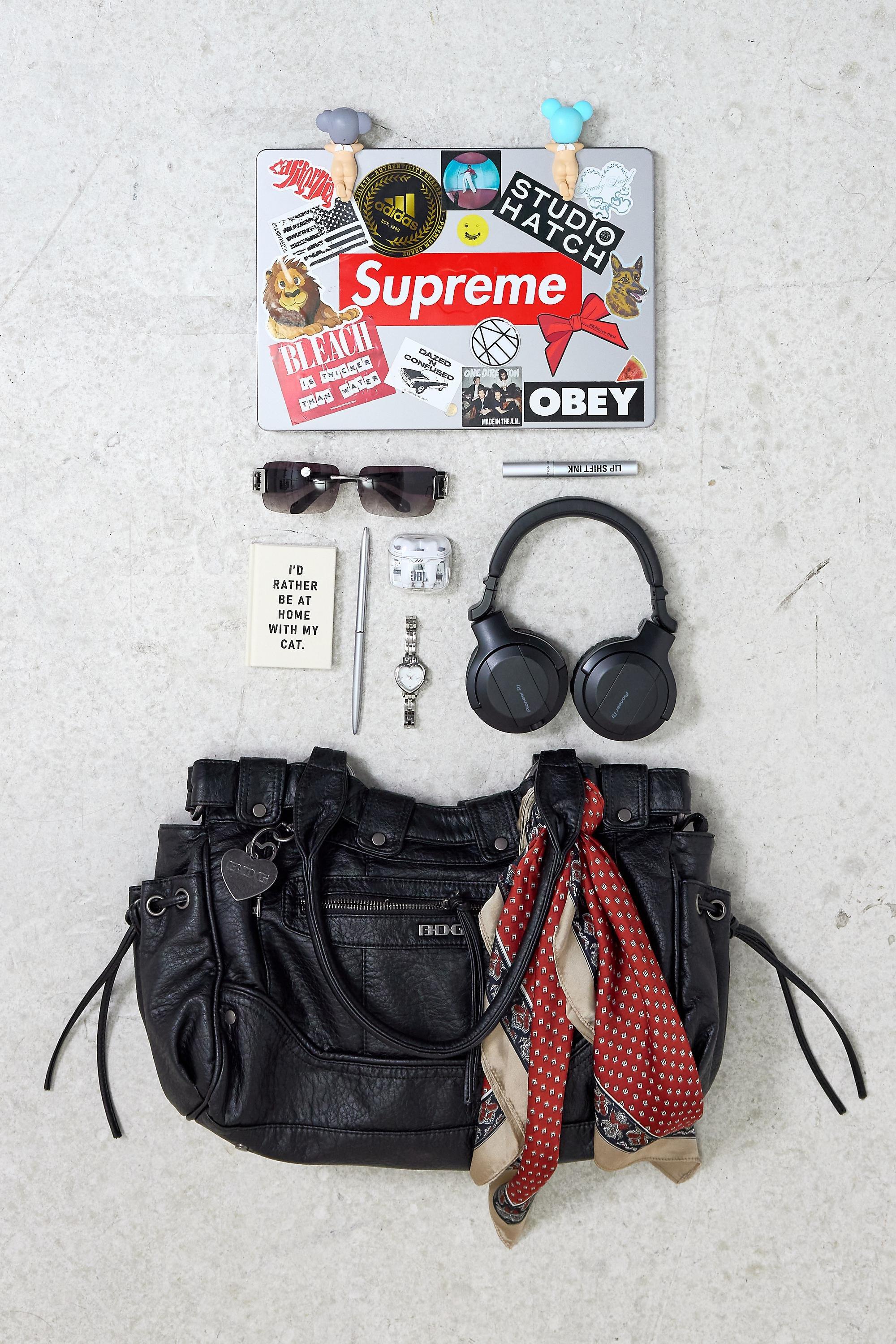 BDG Xion Scarf Shoulder Tote Bag, BLK, large image number 2