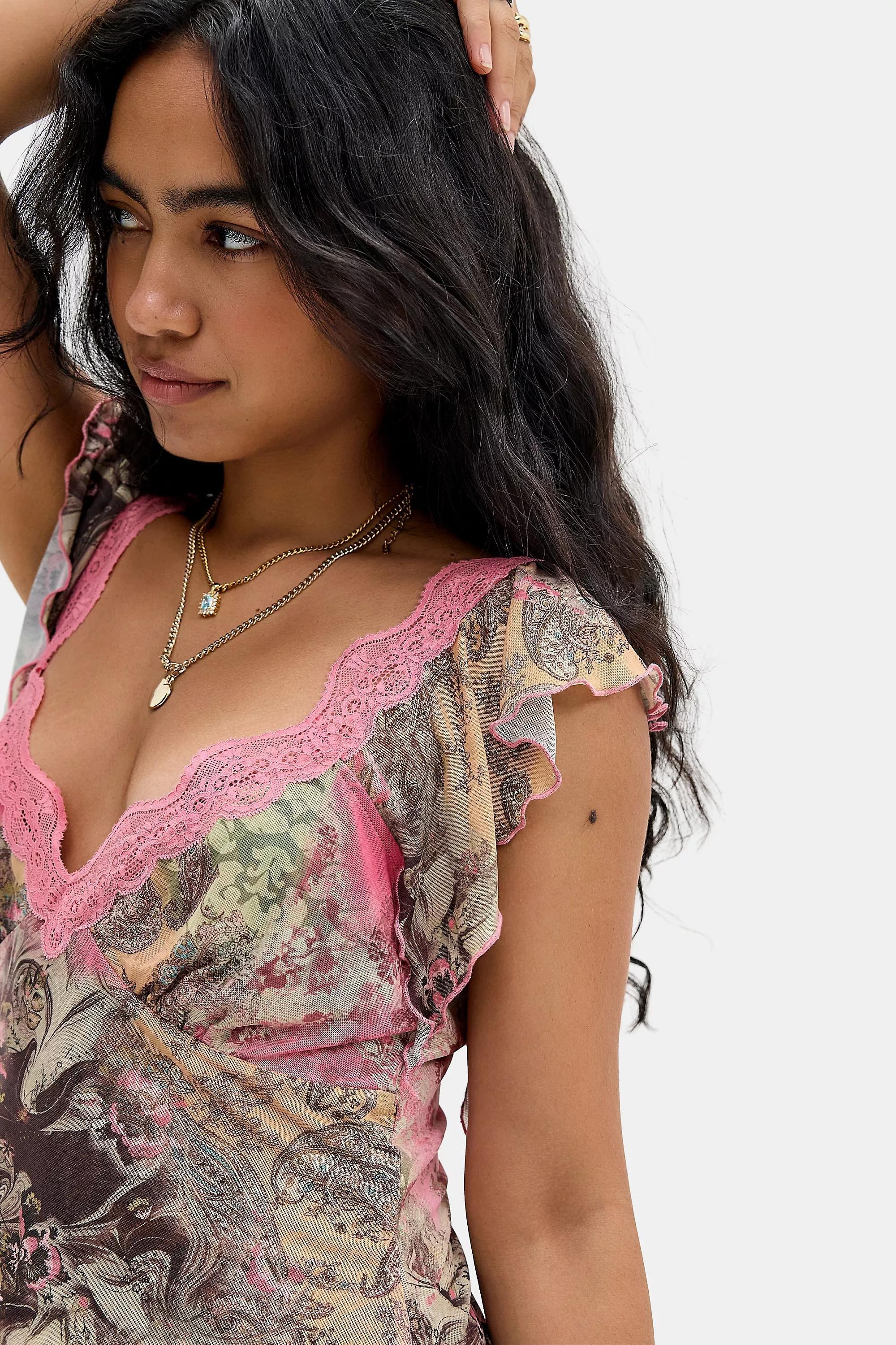 Pink Kimchi Blue Kelly Asymmetric Tunic, NEUTR MOT, large image number 3