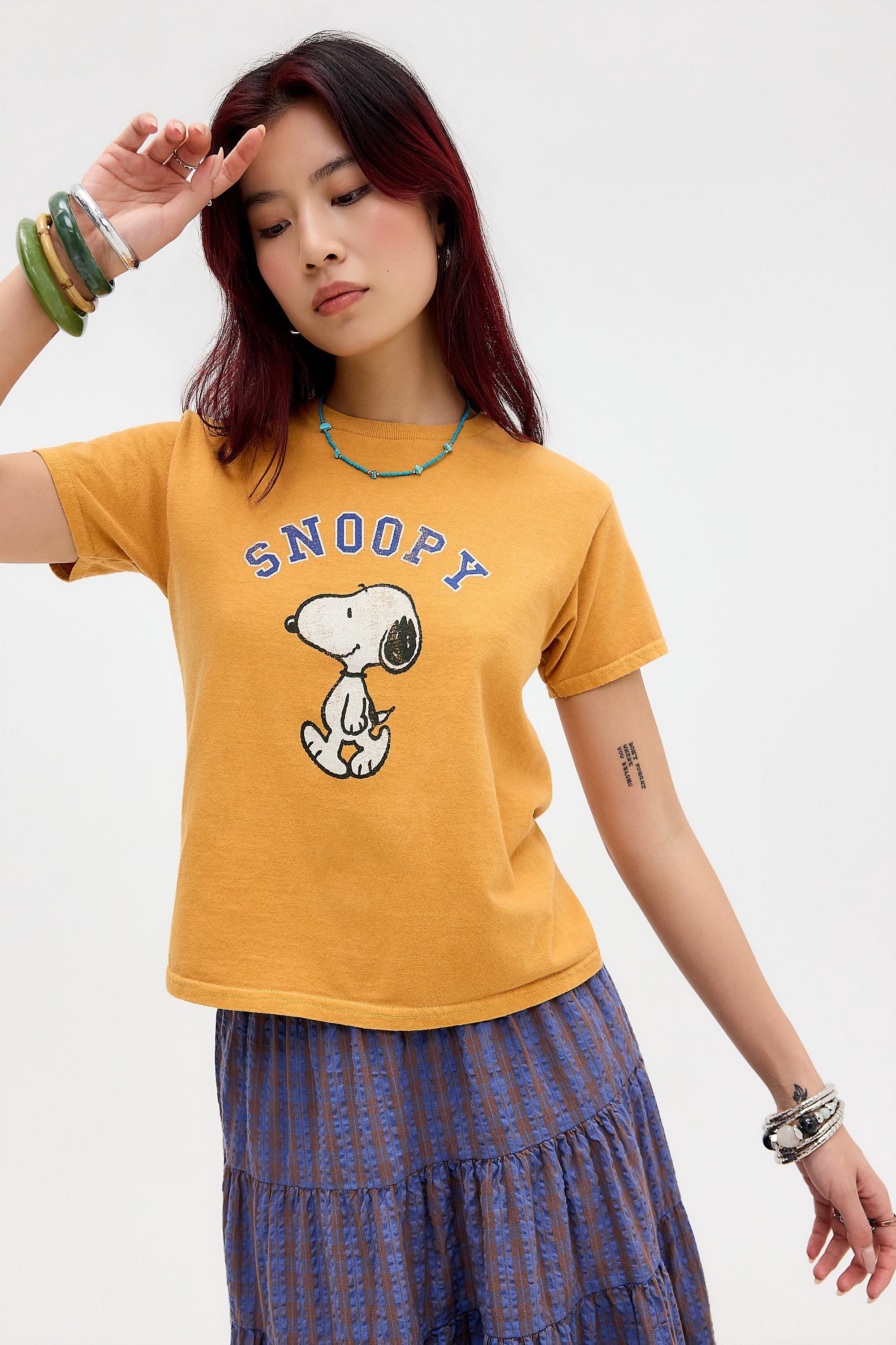ORANGE UO Varsity Snoopy Relaxed T-Shirt, ORANGE, large image number 2