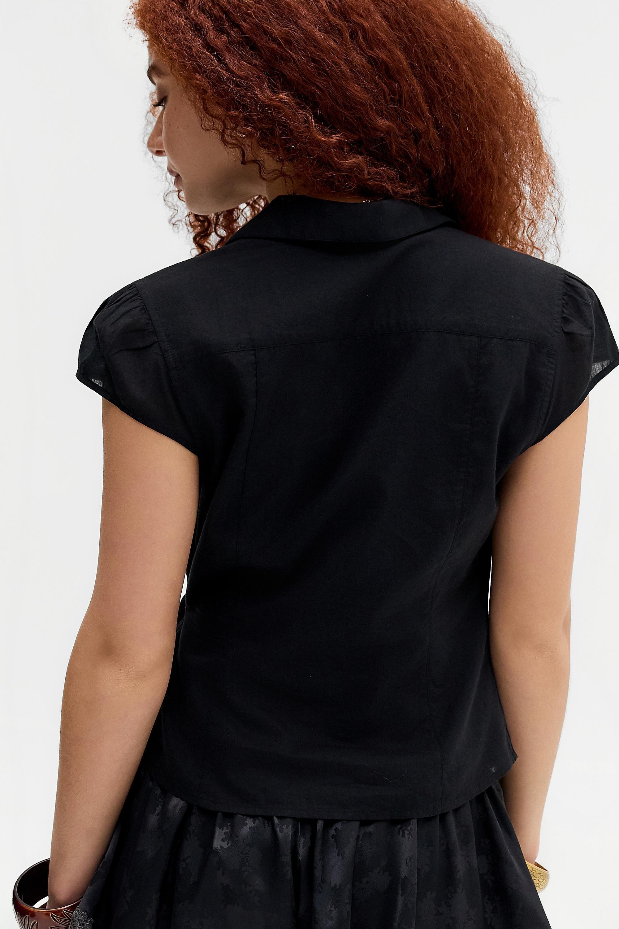 BLACK Kimchi Blue Dora Wrap Blouse, BLK, large image number 3