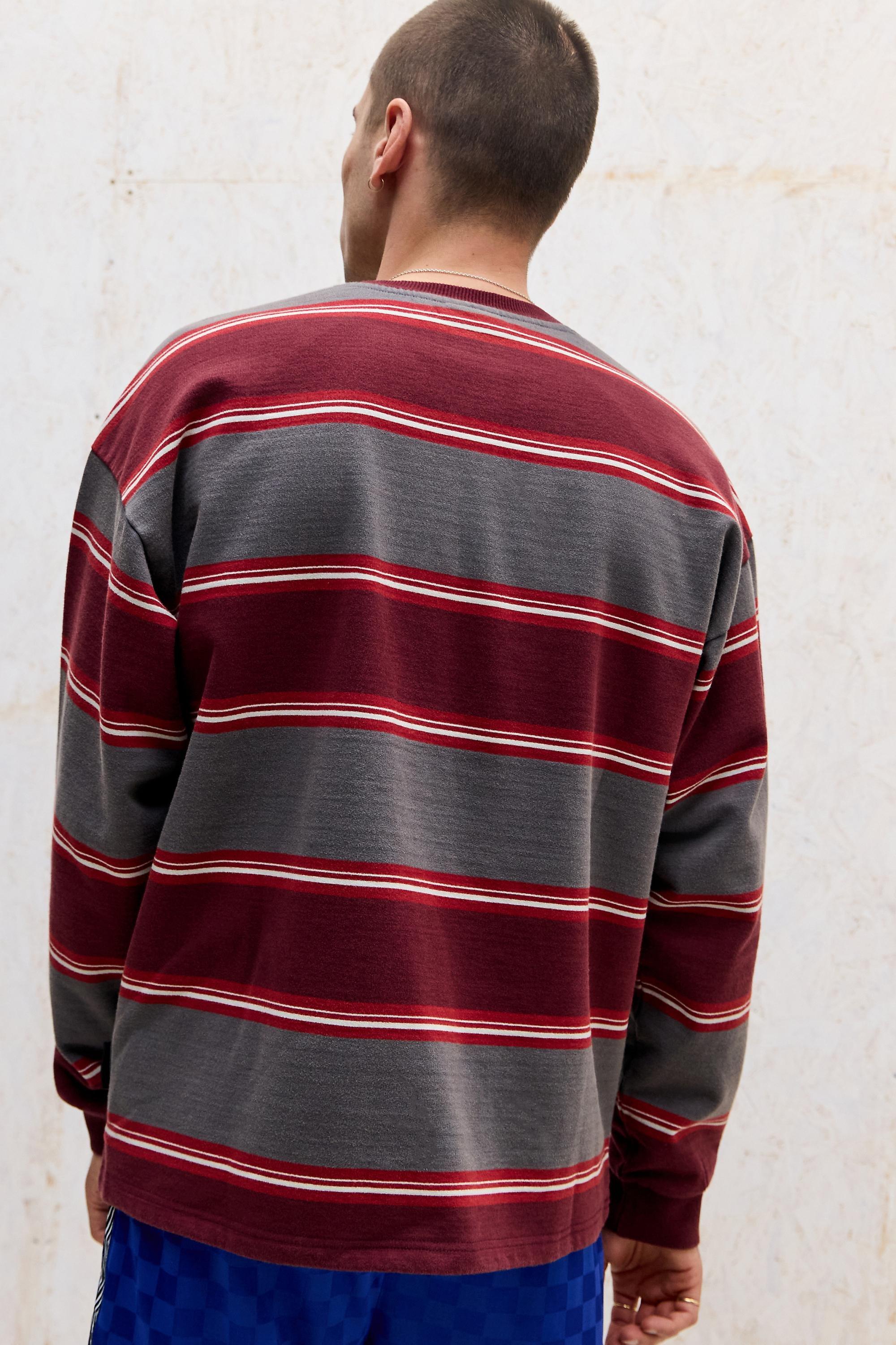 Red iets frans... Striped Henley T-Shirt, WINE, large image number 3