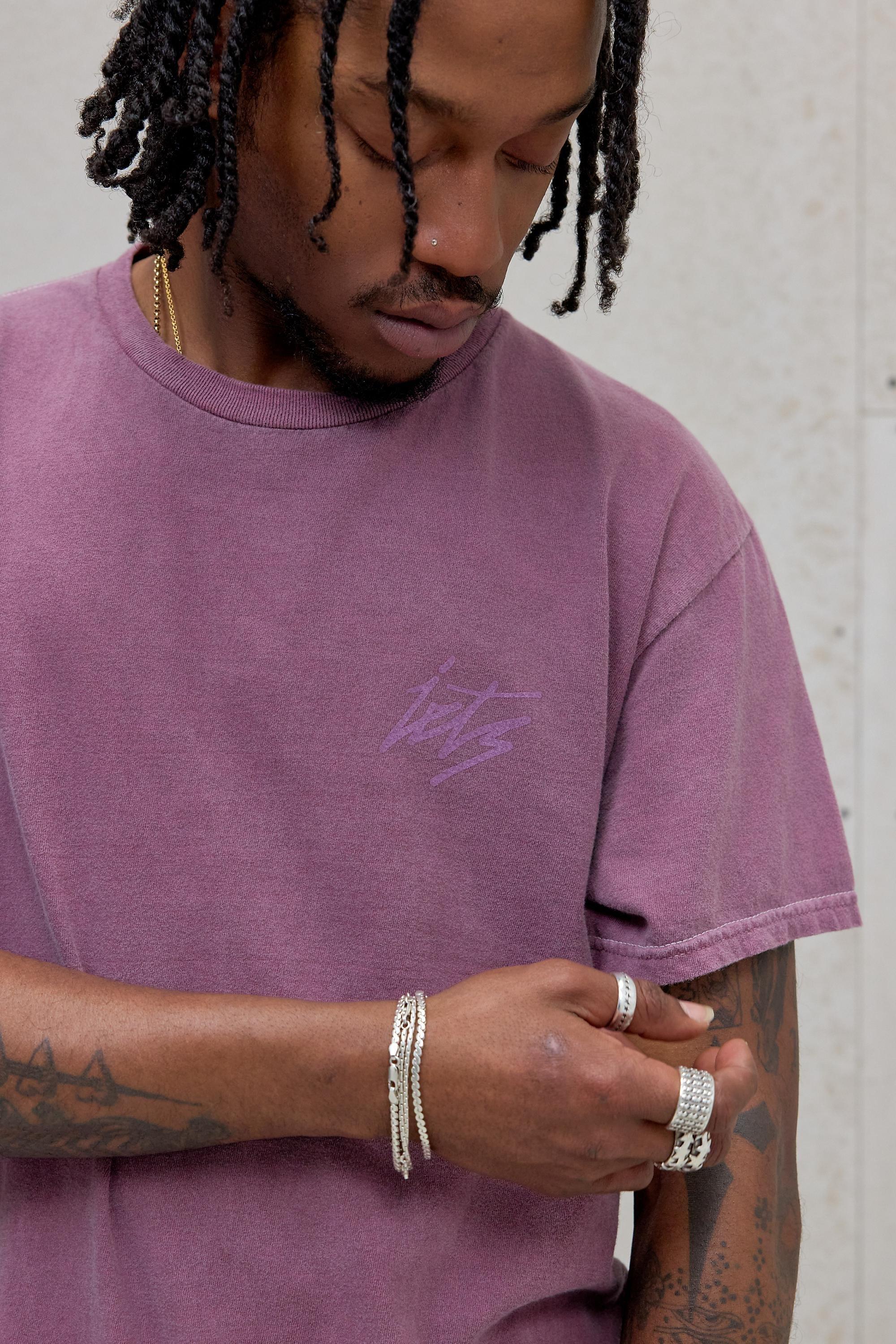 Purple iets frans... Script Skate T-Shirt, PURP, large image number 1