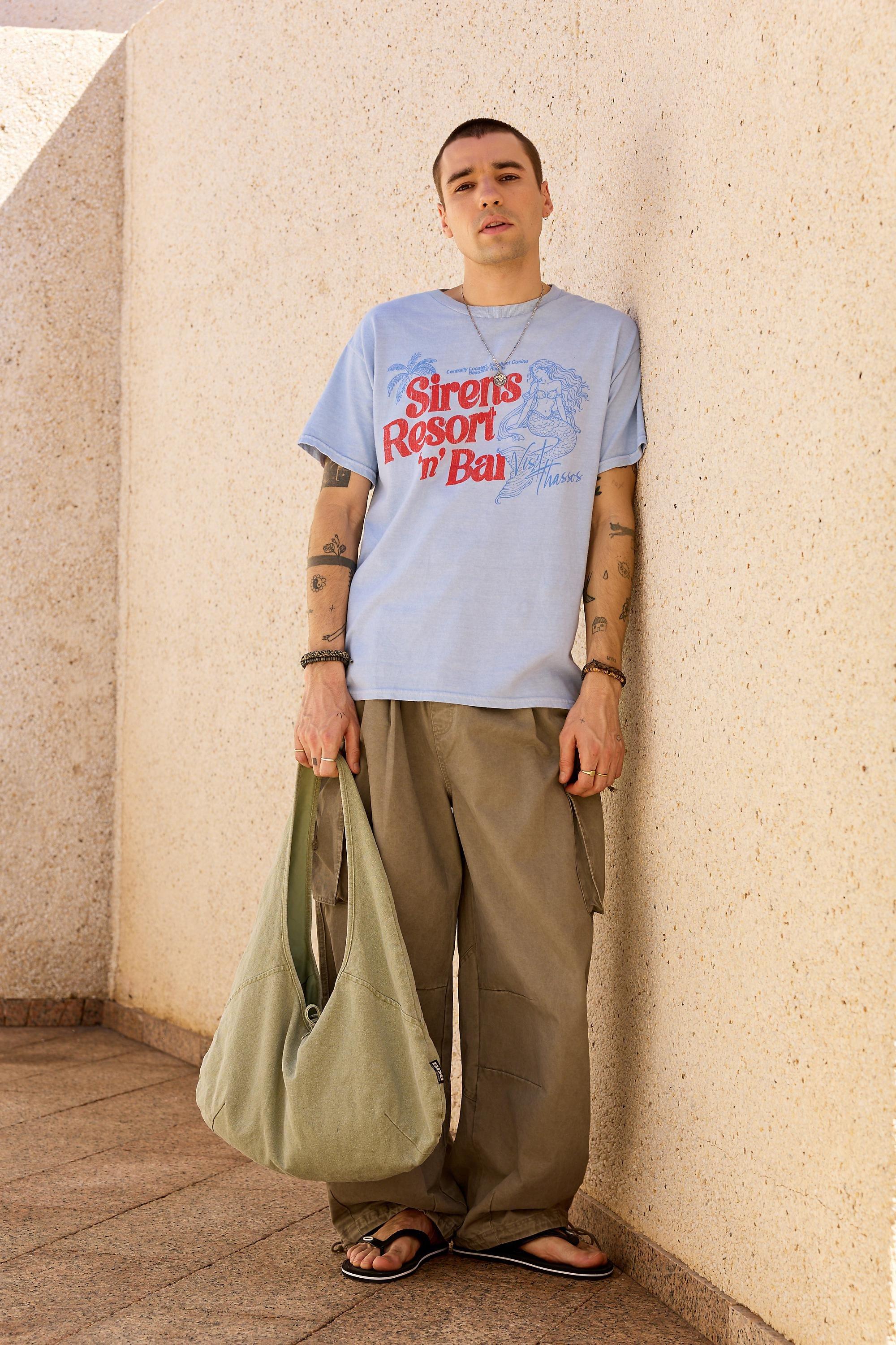 Blue Uo Sirens Resort T-Shirt, BLUE, large image number 2