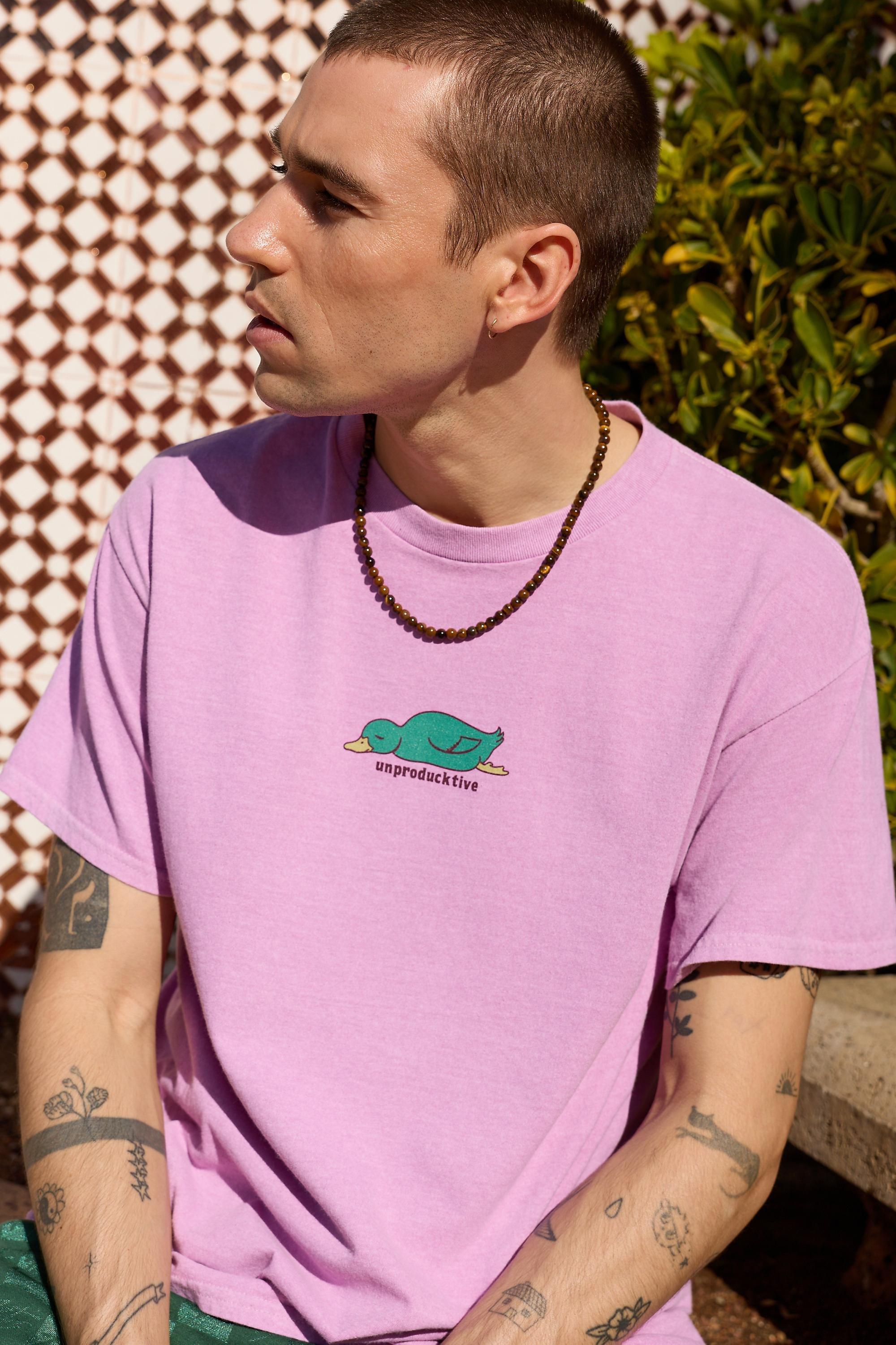 Pink Uo Pink Unproductive T-Shirt, PINK, medium