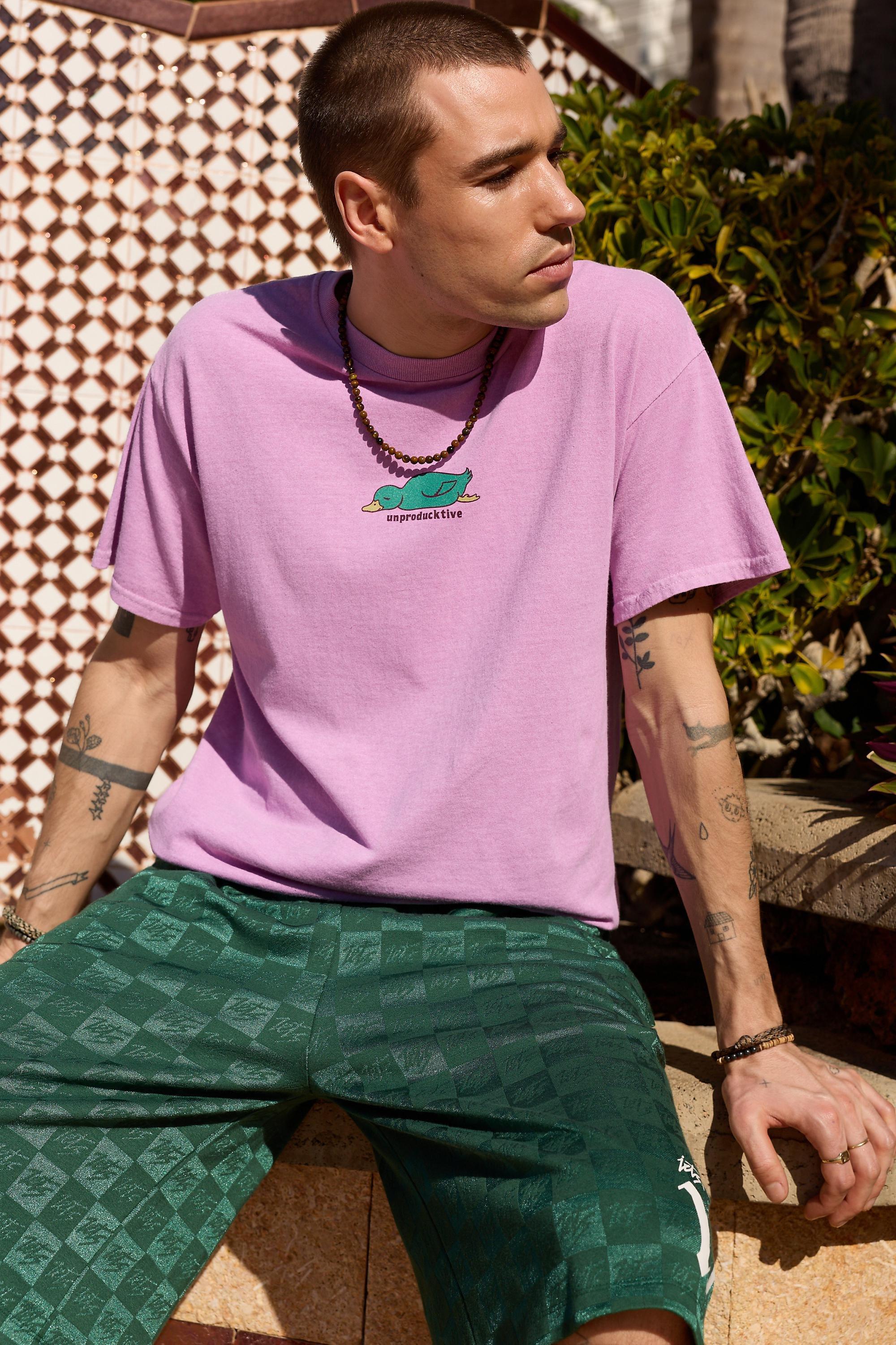 Pink Uo Pink Unproductive T-Shirt, PINK, medium