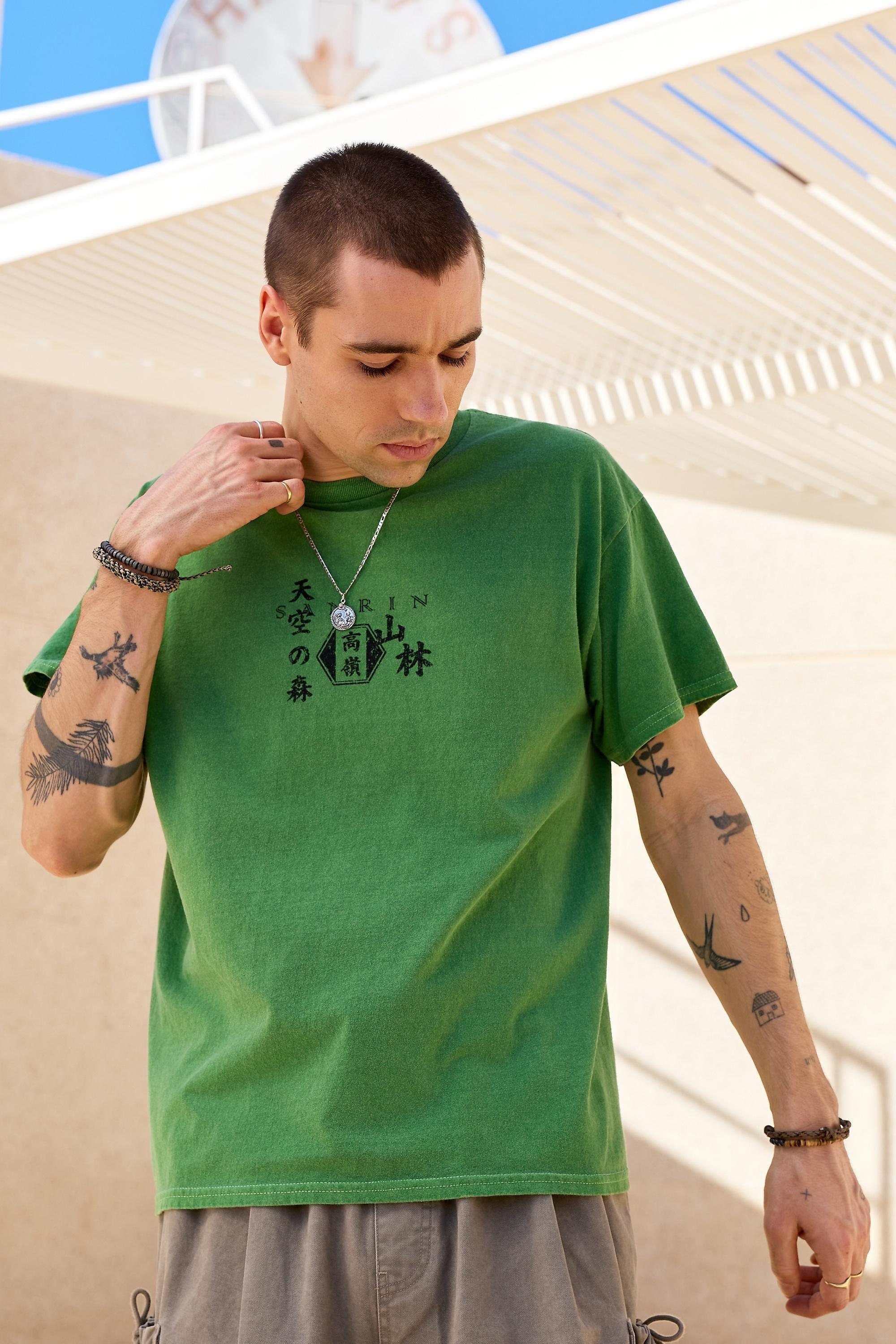 GREEN UO Green Sanrin Peak T-Shirt, GRN, large image number 3