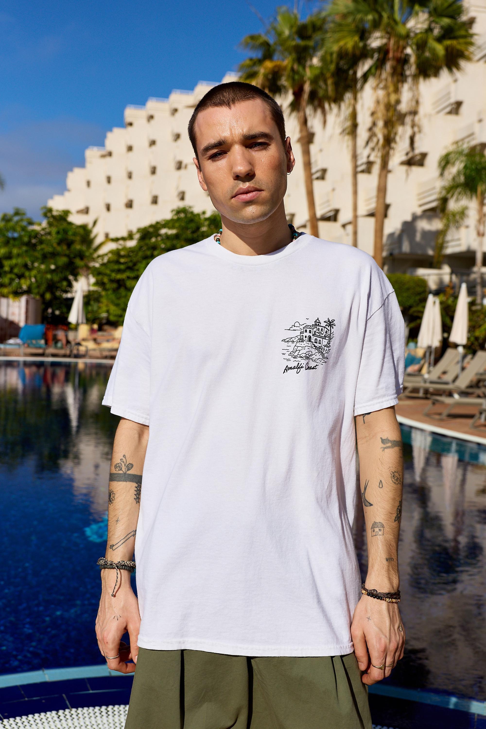 White Uo Amalfi Coast T-Shirt, WHT, large image number 3