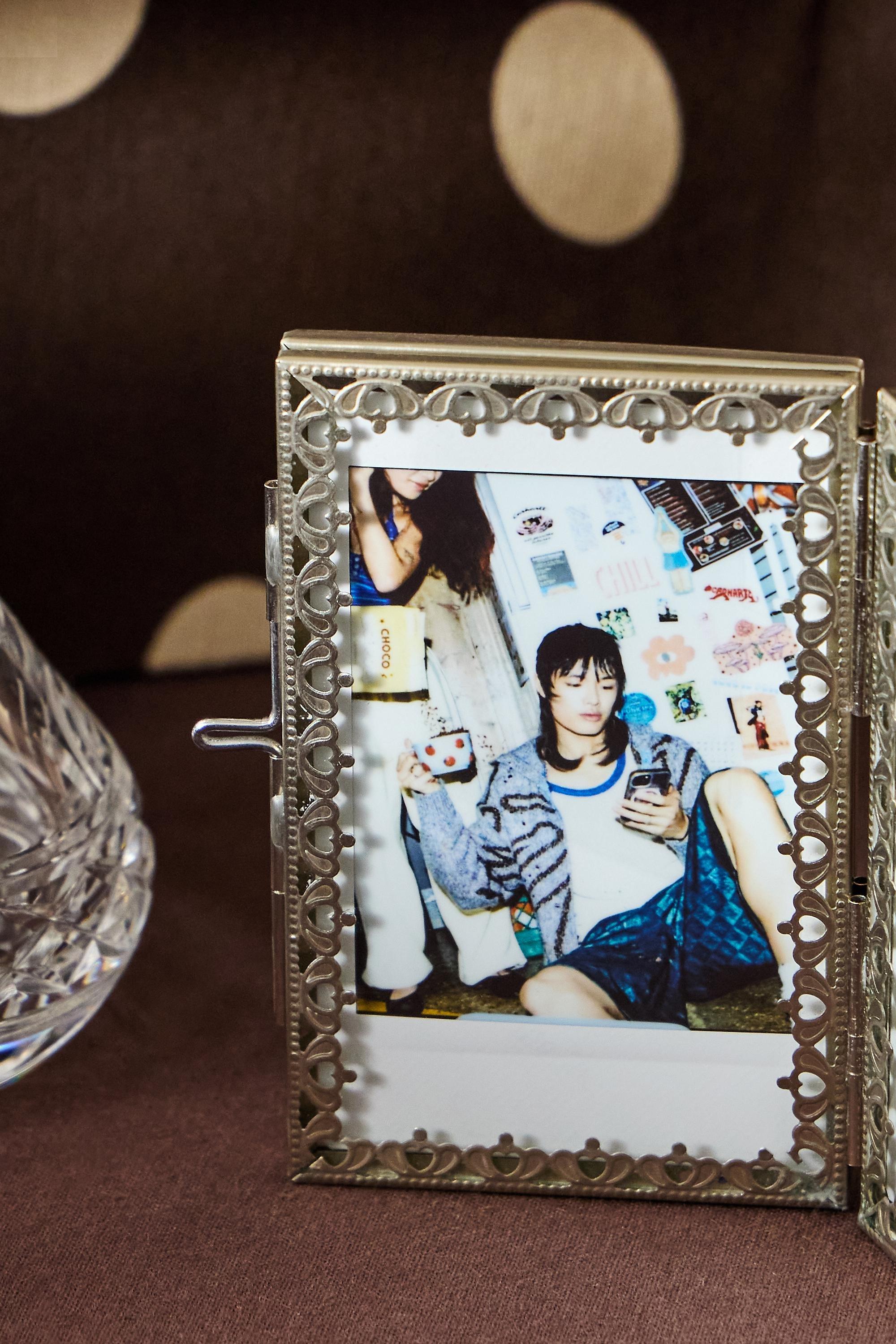 Silver Lizzie Crown 2-Frame Instax Mini Frame, SLVR, medium