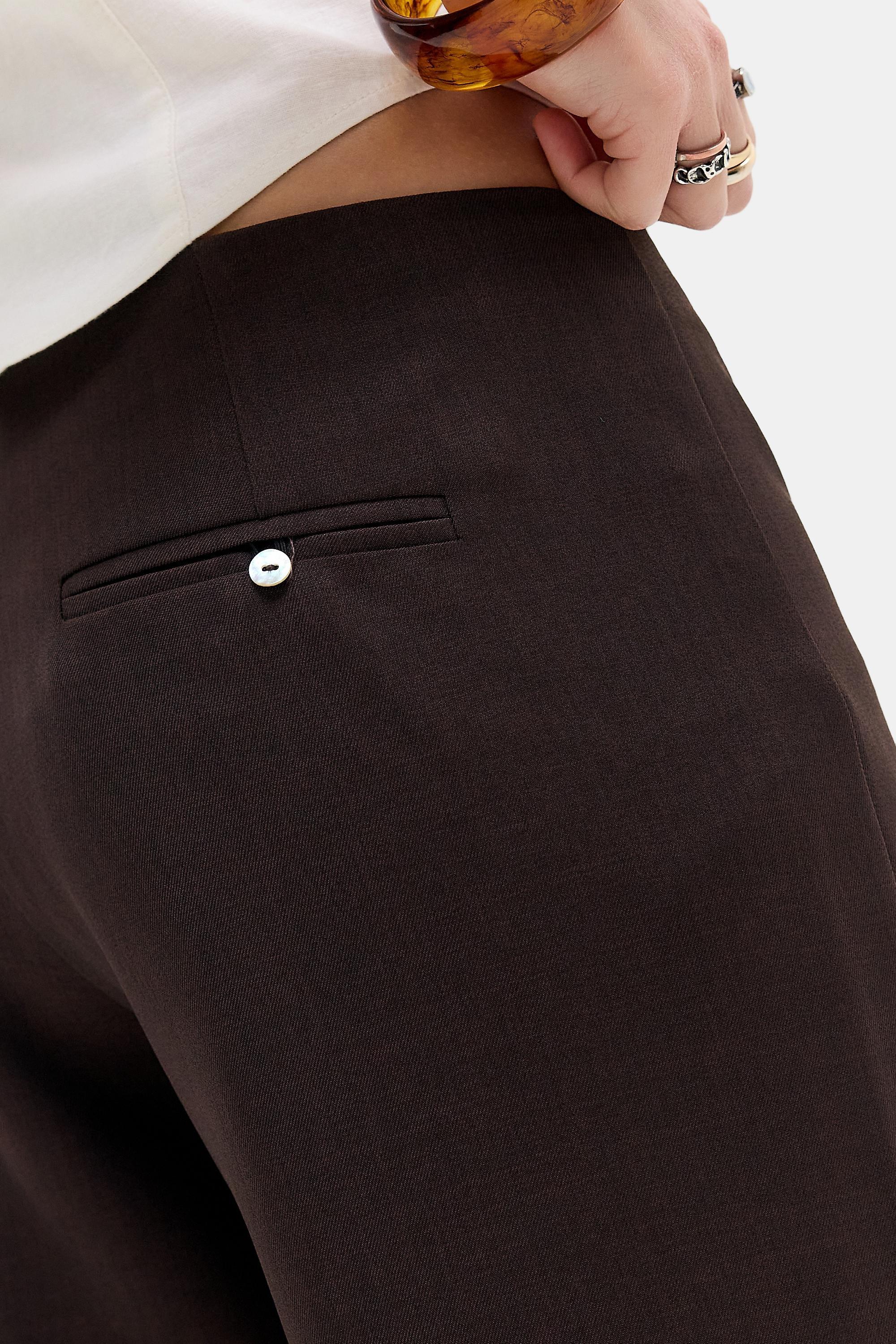 Black Uo Tally Low Rise Trousers, CHOC, large image number 2