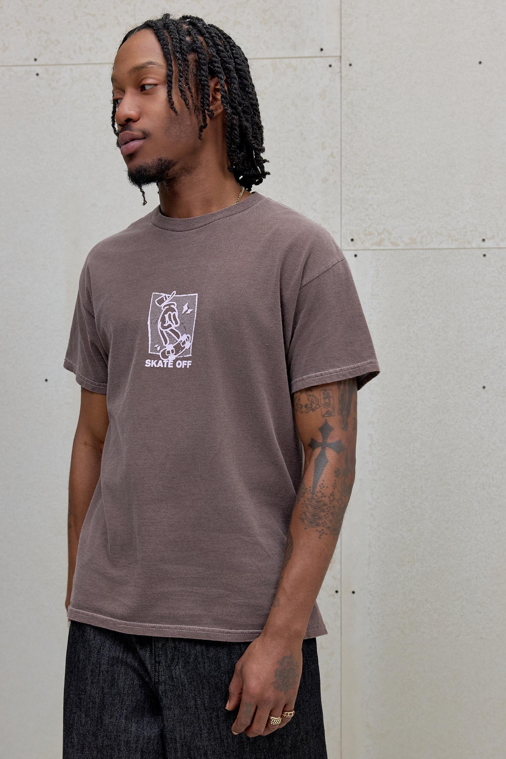 Brown Uo Skateboard Poses T-Shirt, BRN, large image number 1