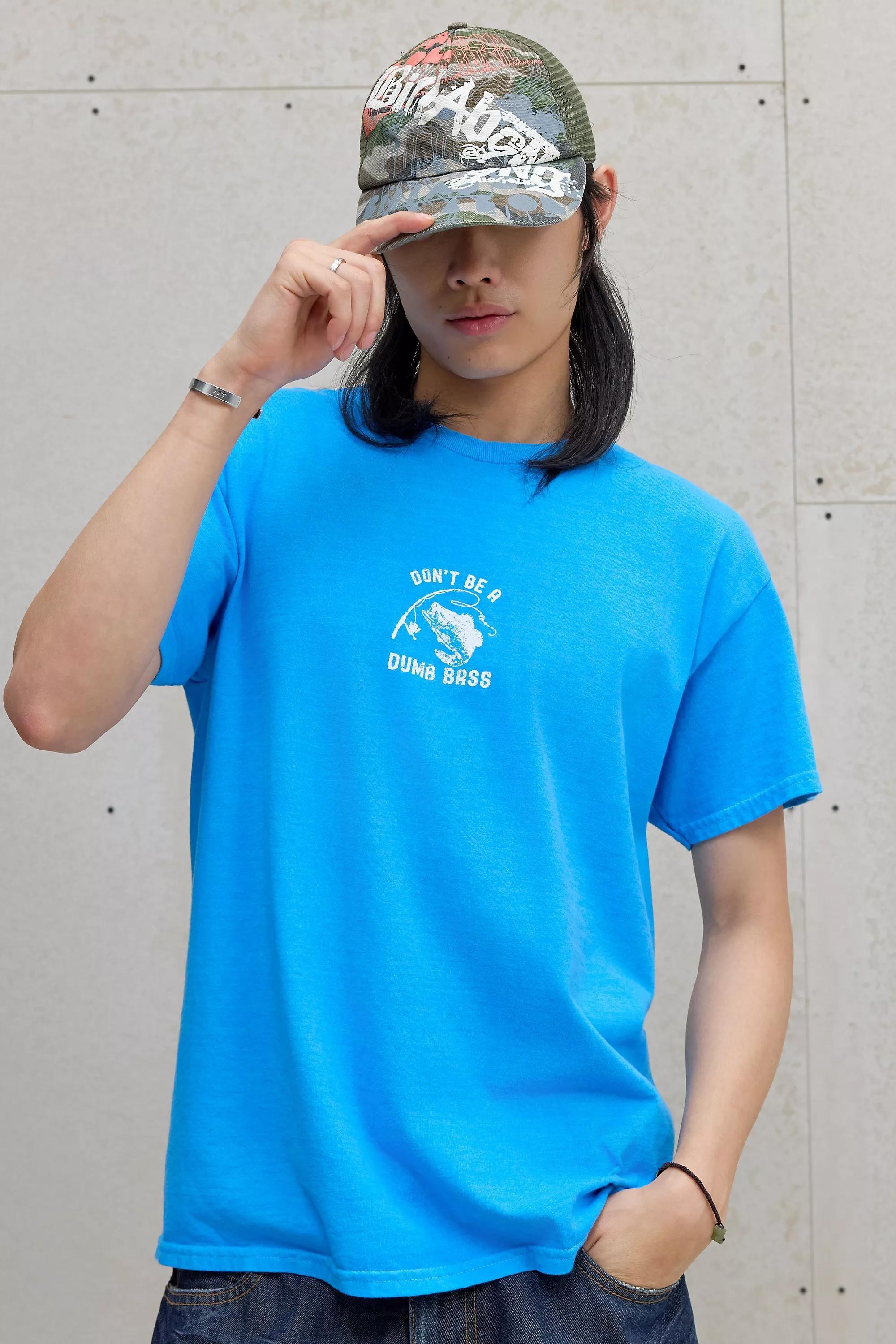 Blue Uo Blue Dont Be A Bass T-Shirt, BLUE, medium