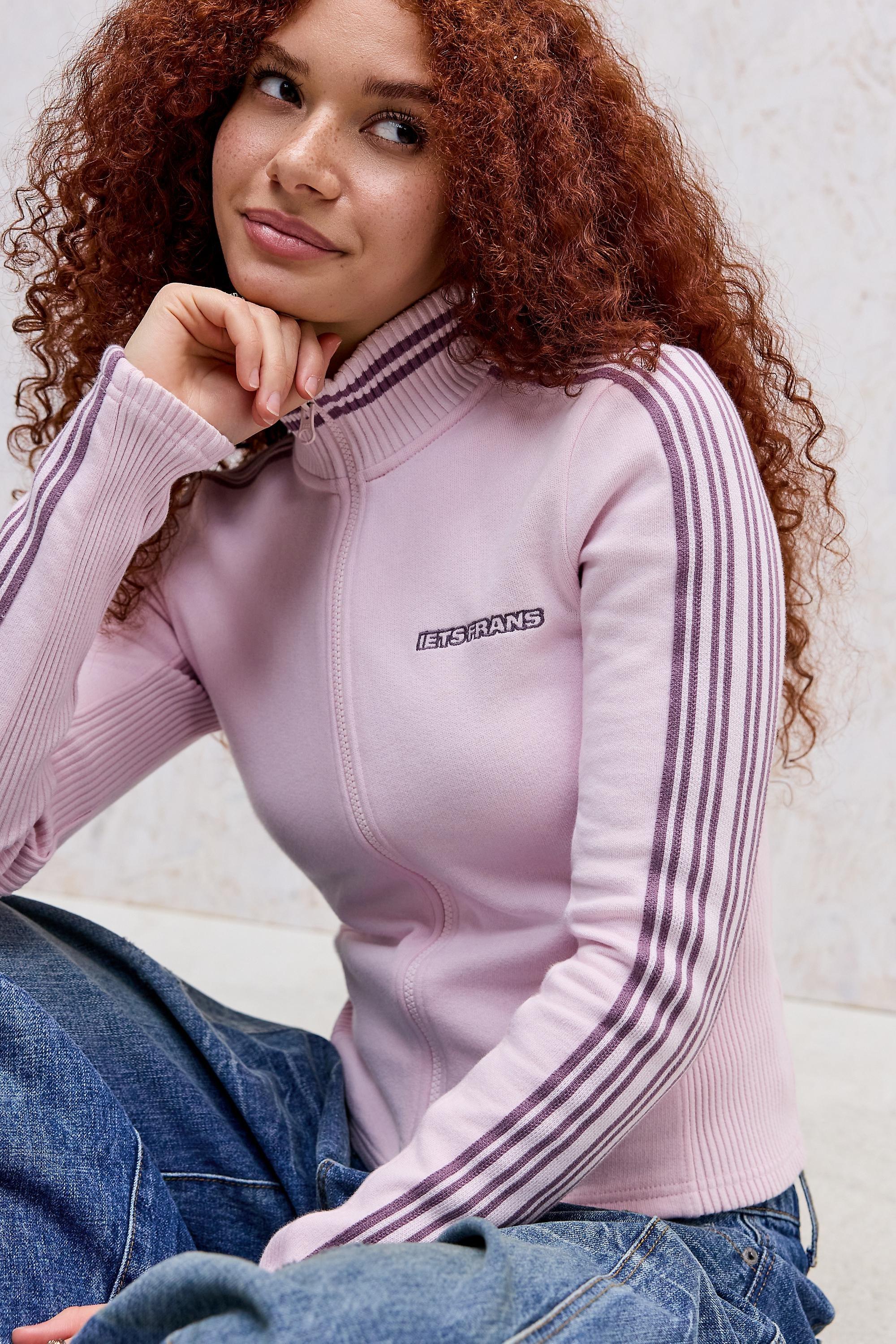 PINK iets frans... Trip Zip-Through Track Top, PINK, large image number 0