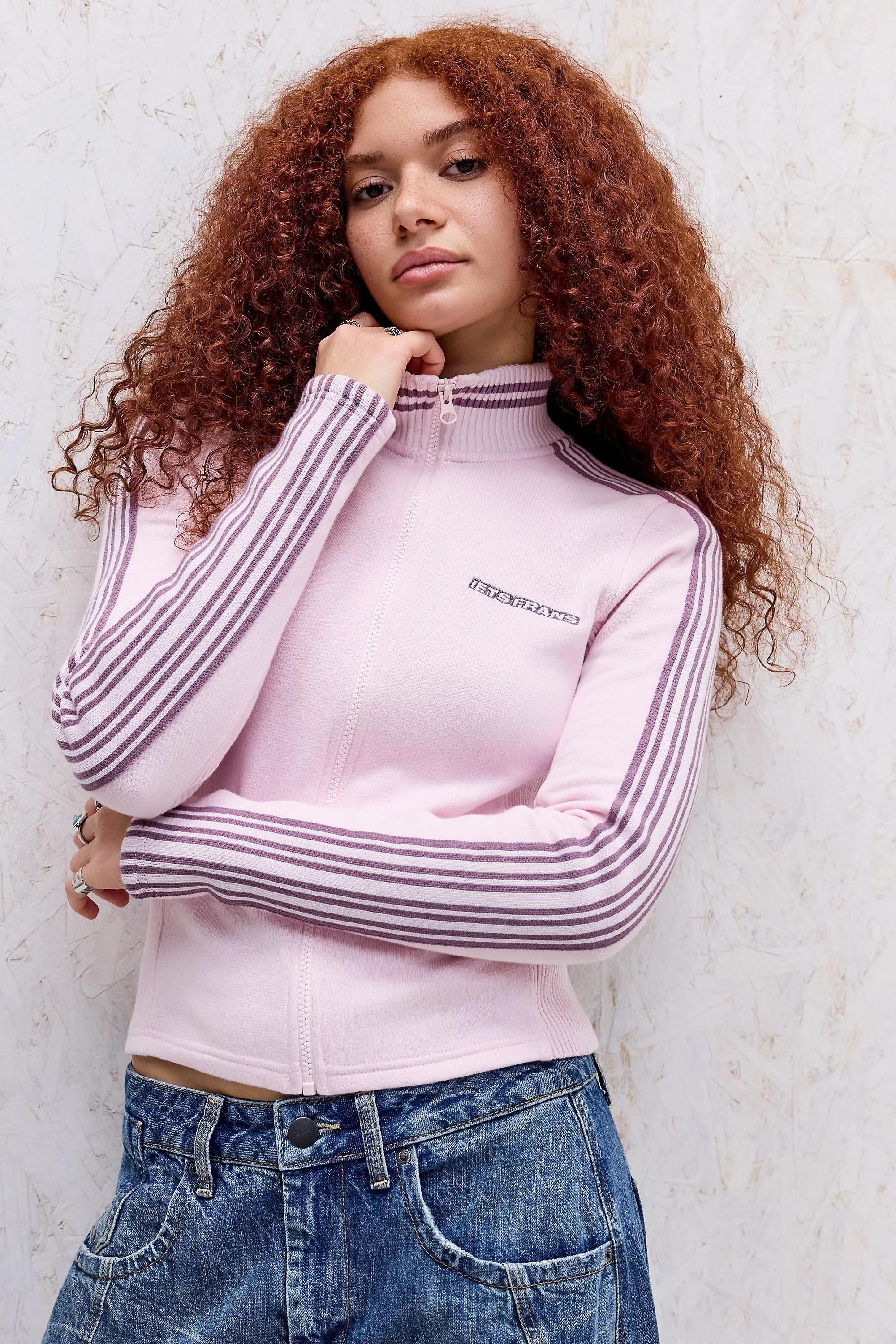PINK iets frans... Trip Zip-Through Track Top, PINK, large image number 2
