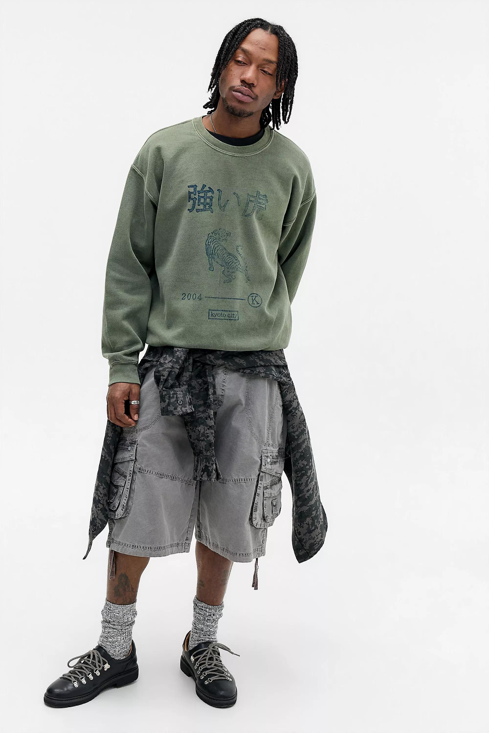 Green Uo Green Kyoto Tiger Sweatshirt, GRN, large image number 1