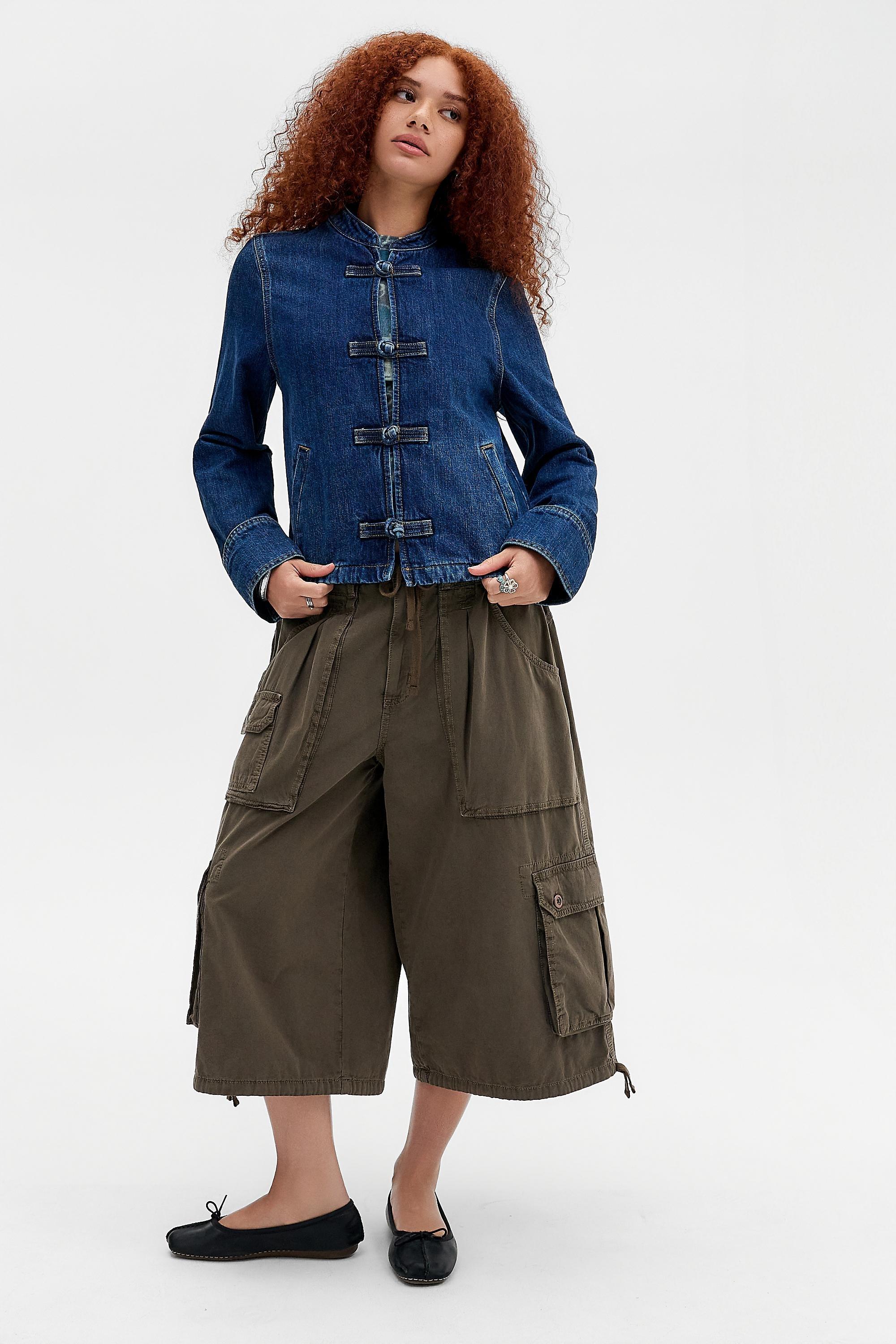 Blue BDG Alma Frogging Jacket, DENIM MEDIUM BLUE, large image number 2