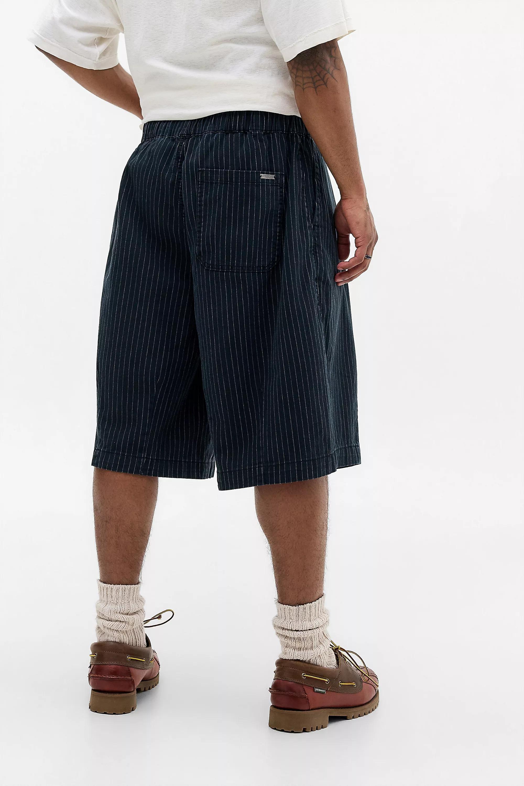 BLACK BDG Bobbi Pinstripe Tailored Shorts, BLK, large image number 3