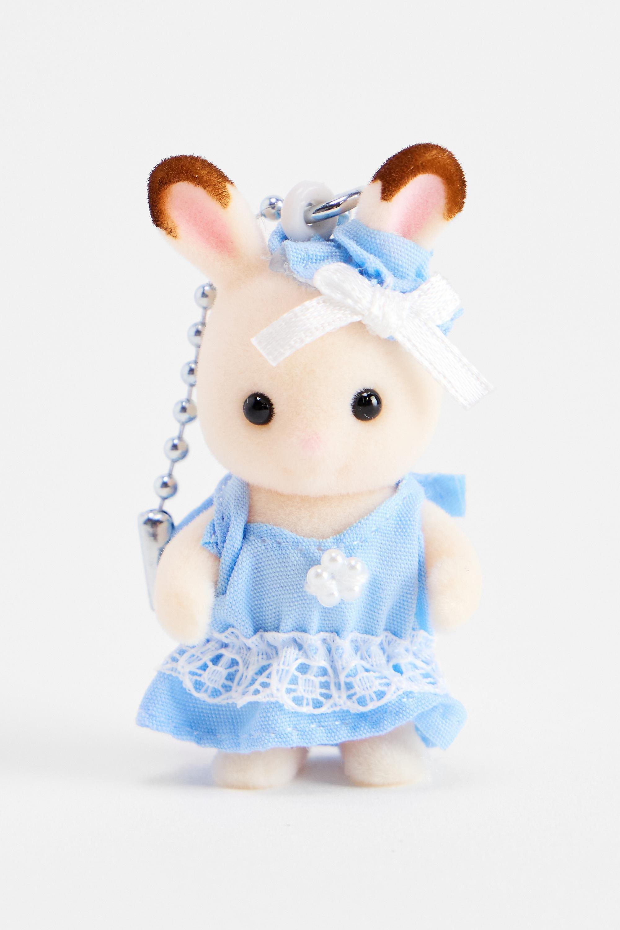 Multicolour Sylvanian Families Bluebell Chocolate Rabbit Baby Keyring, ASSORT, large image number 1