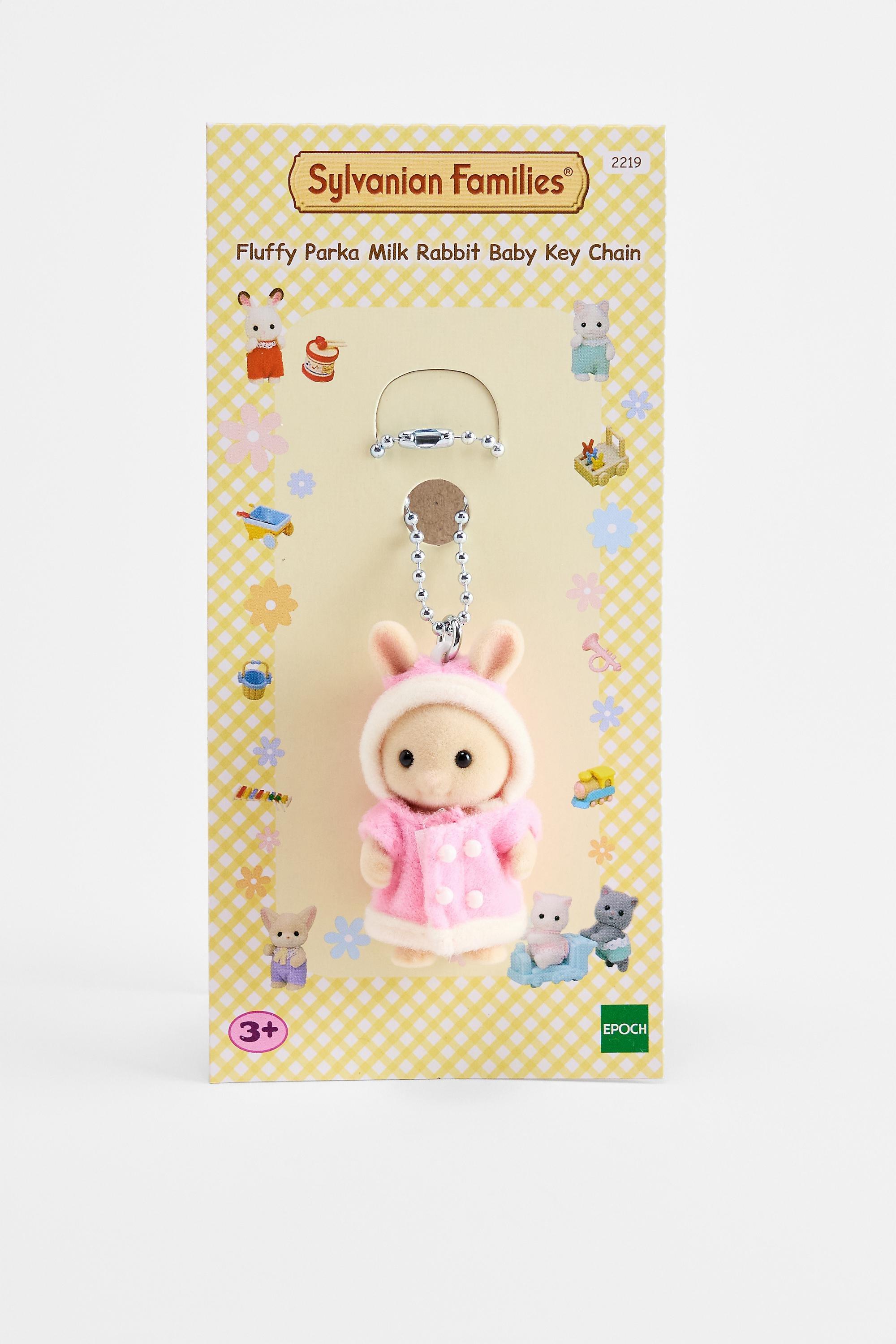 ASSORT Sylvanian Families Fluffy Parka Milk Rabbit Baby Keyring, ASSORT, large image number 1