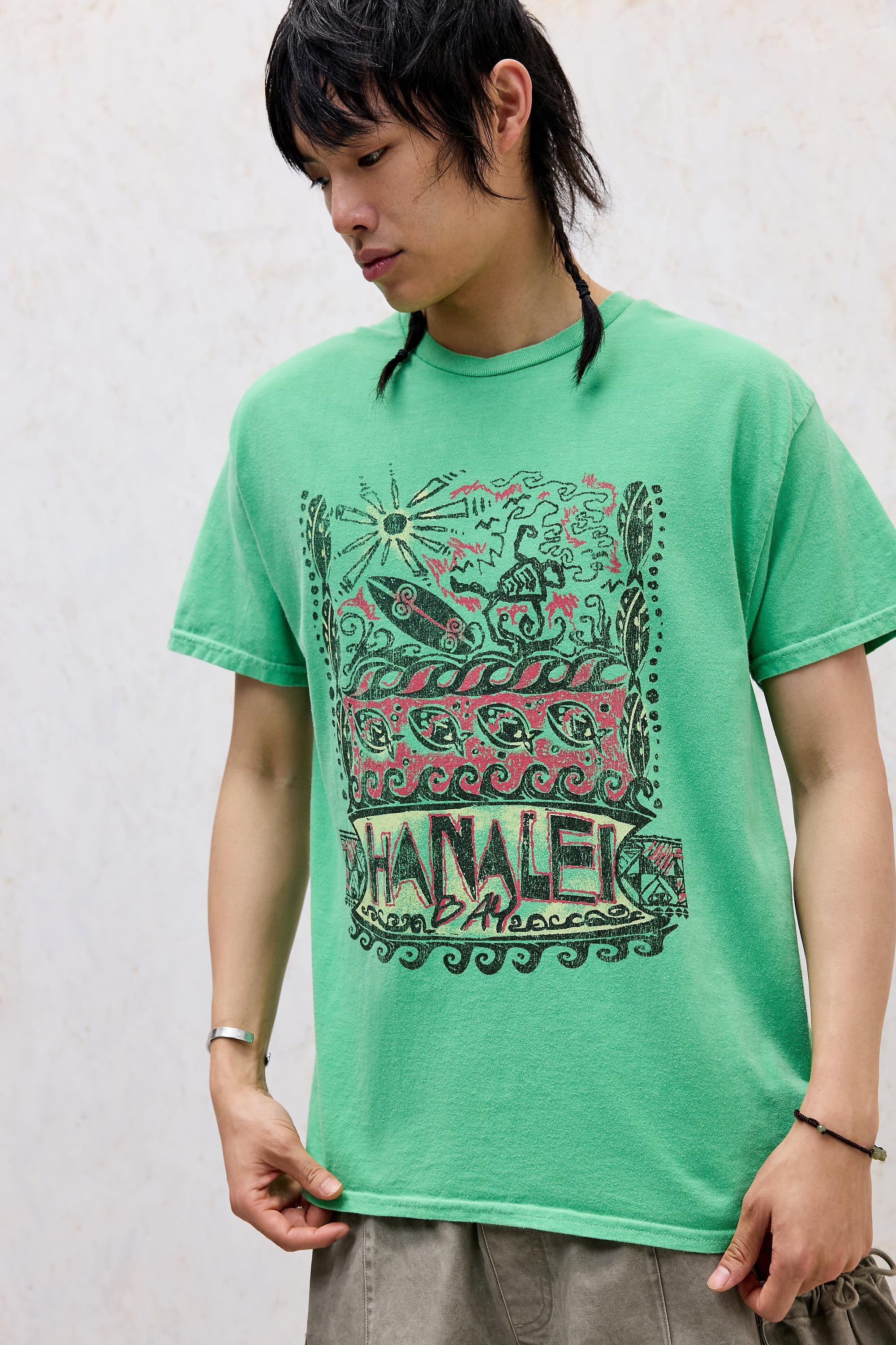 Green Uo Green Hanalei Surf T-Shirt, GRN, large image number 0