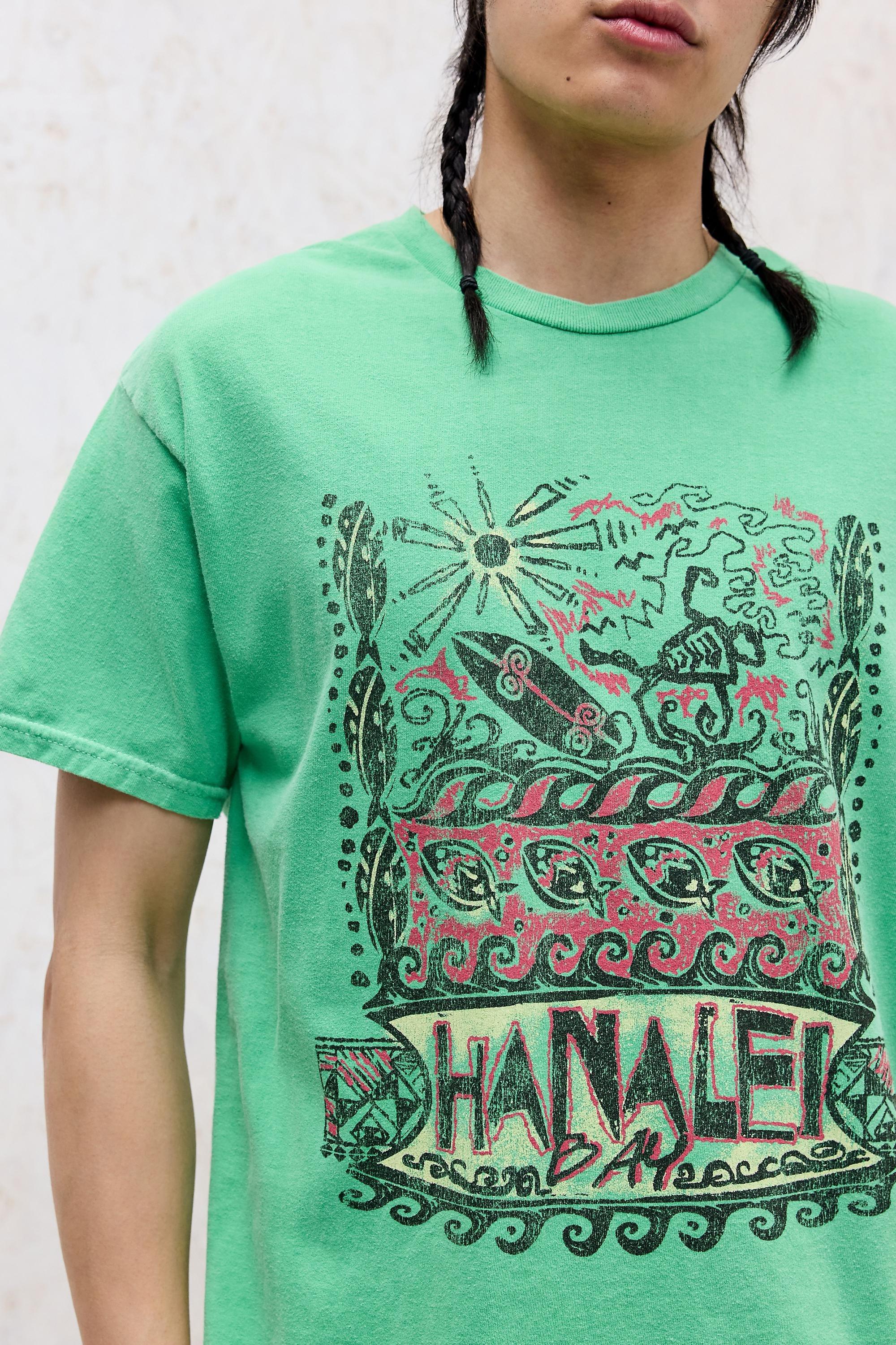Green Uo Green Hanalei Surf T-Shirt, GRN, large image number 2