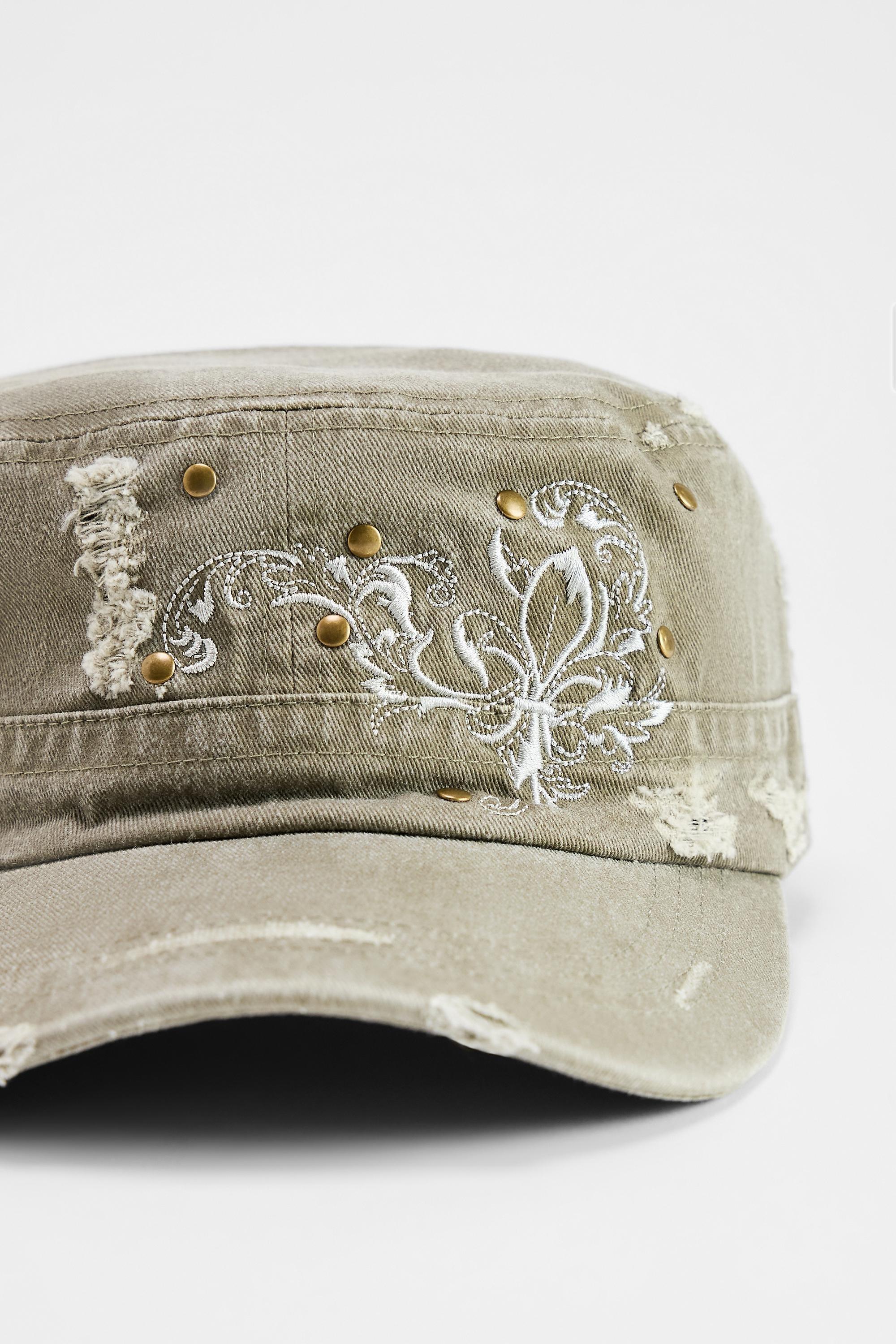 Khaki Bdg Studded Utility Train Cap, KHAKI, large image number 1