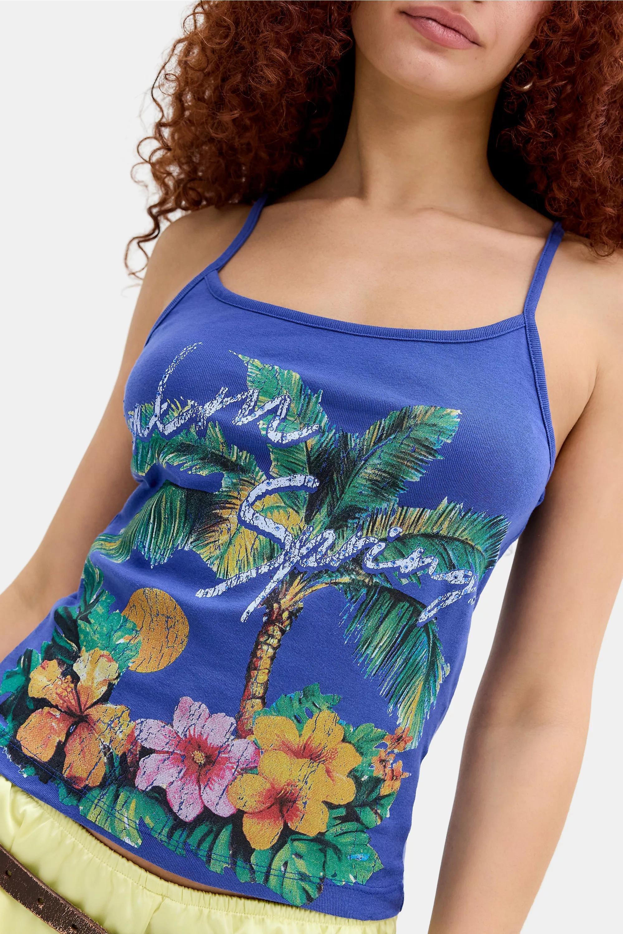 Blue Uo Palm Springs Cami, BLUE, medium