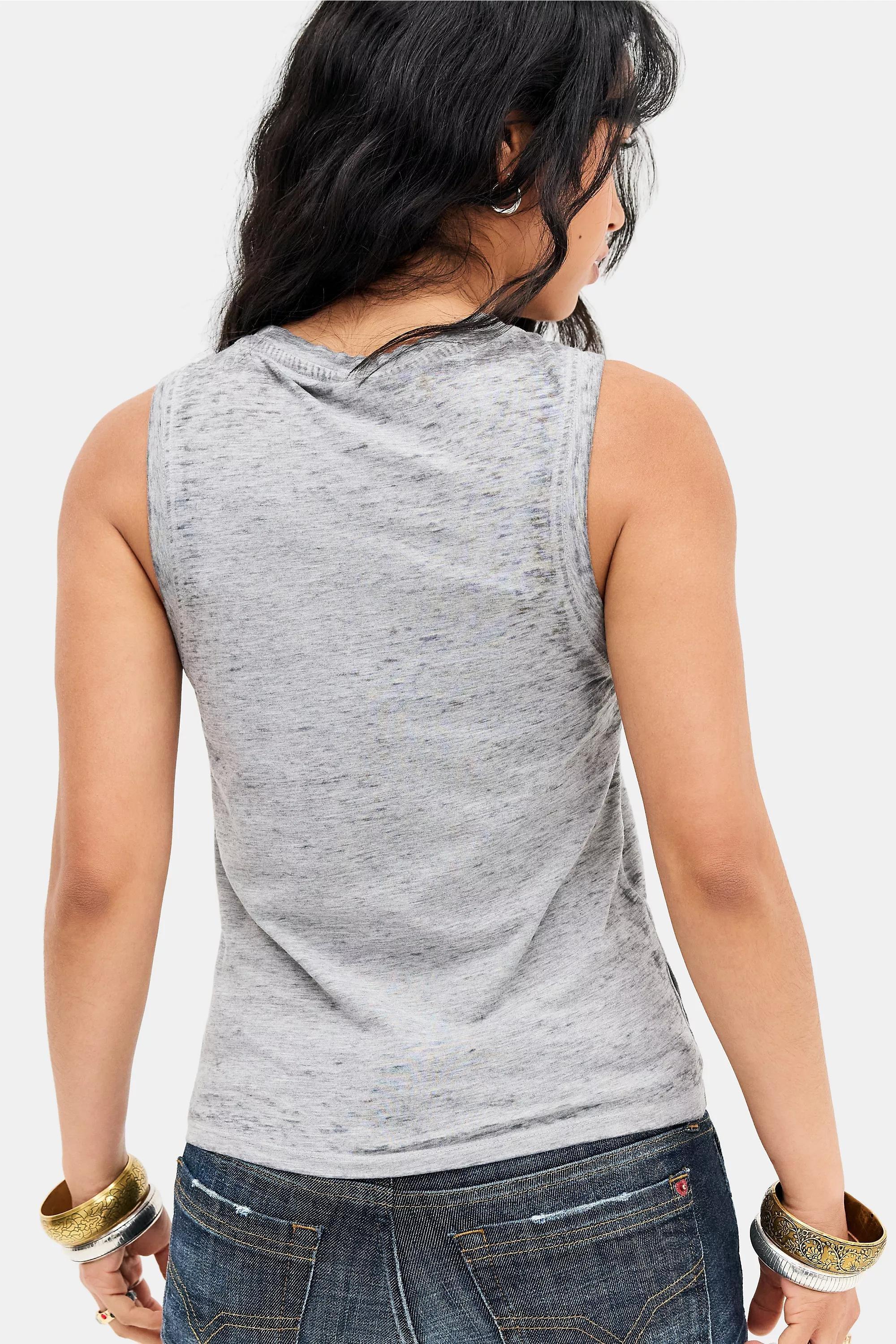 GREY UO 067 Wrap Over Tank Top, GREY, large image number 3
