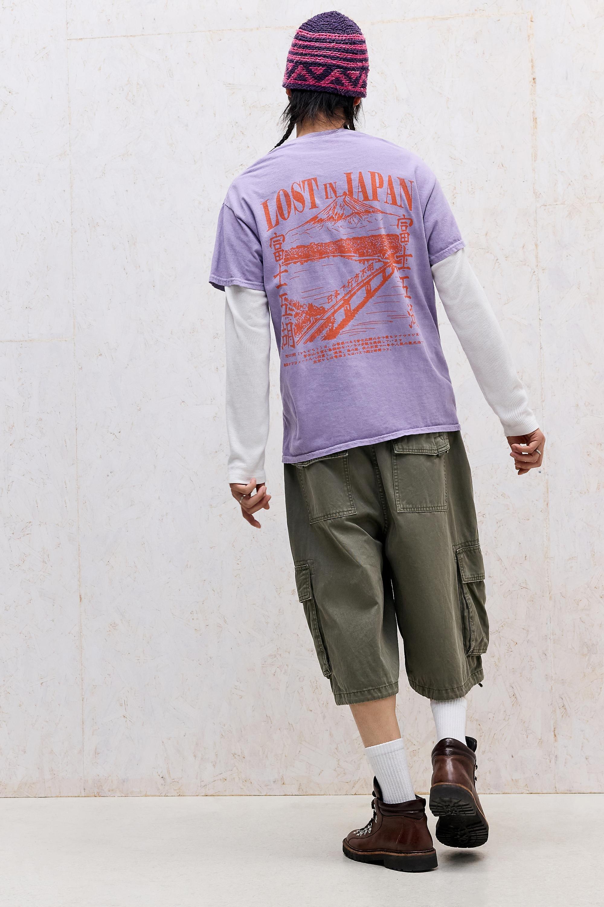 Purple Uo Purple Lost In Japan T-Shirt, PURP, medium