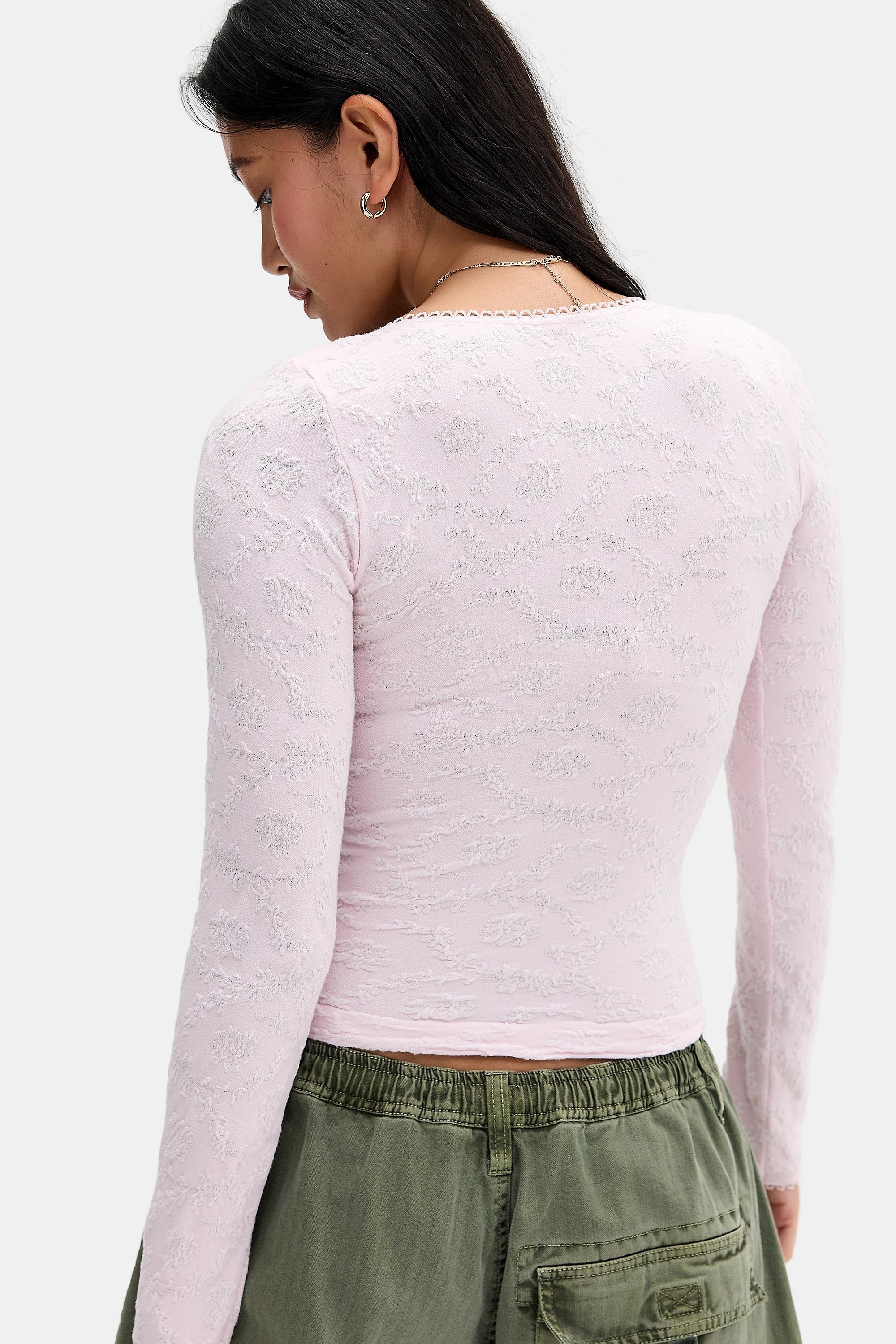 Out From Under Tammy Seamless Textured Long Sleeve Top, PINK, large image number 3