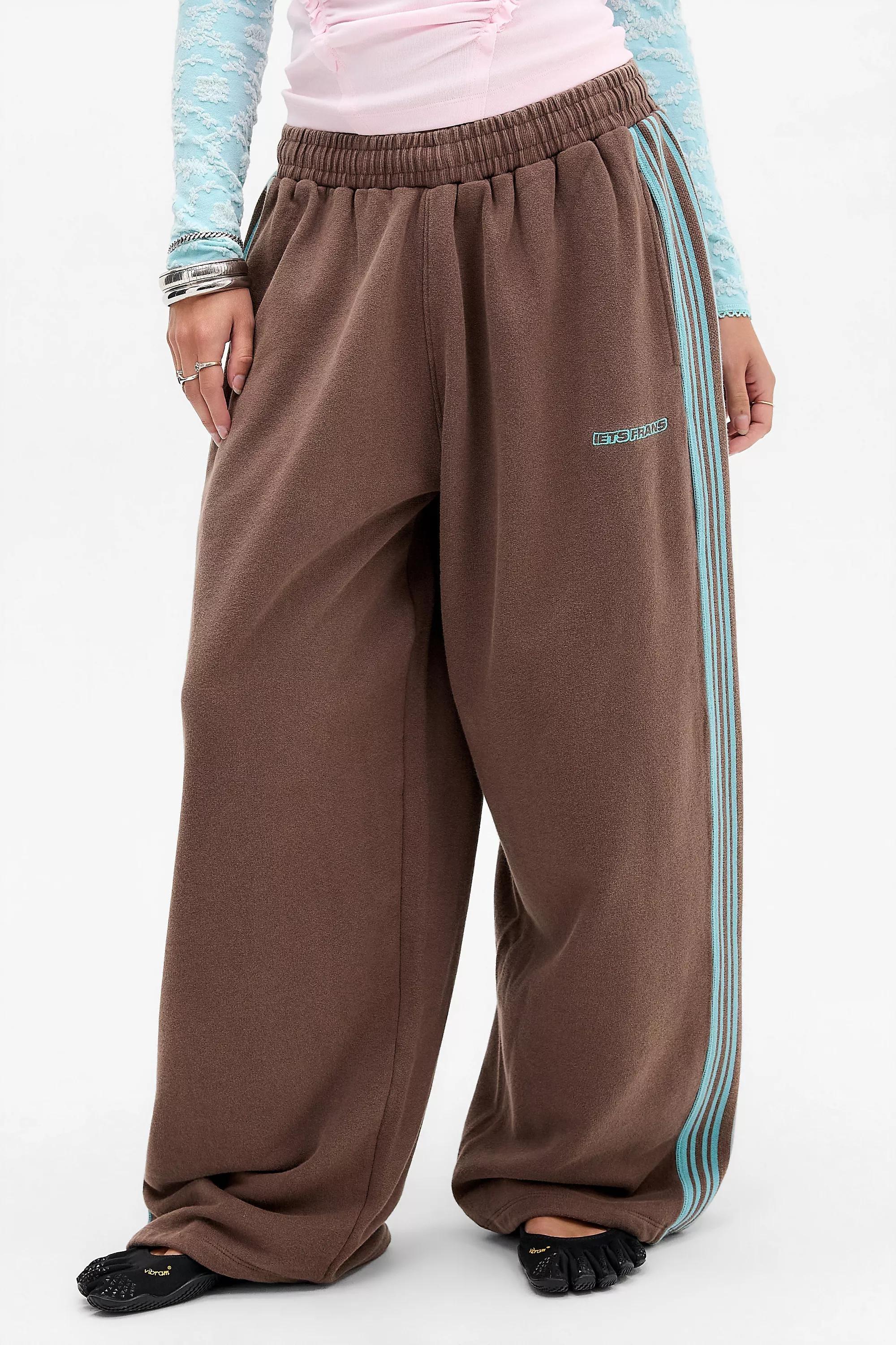 Brown iets frans... Hazel Harri Side Tape Joggers, BRN, large image number 0