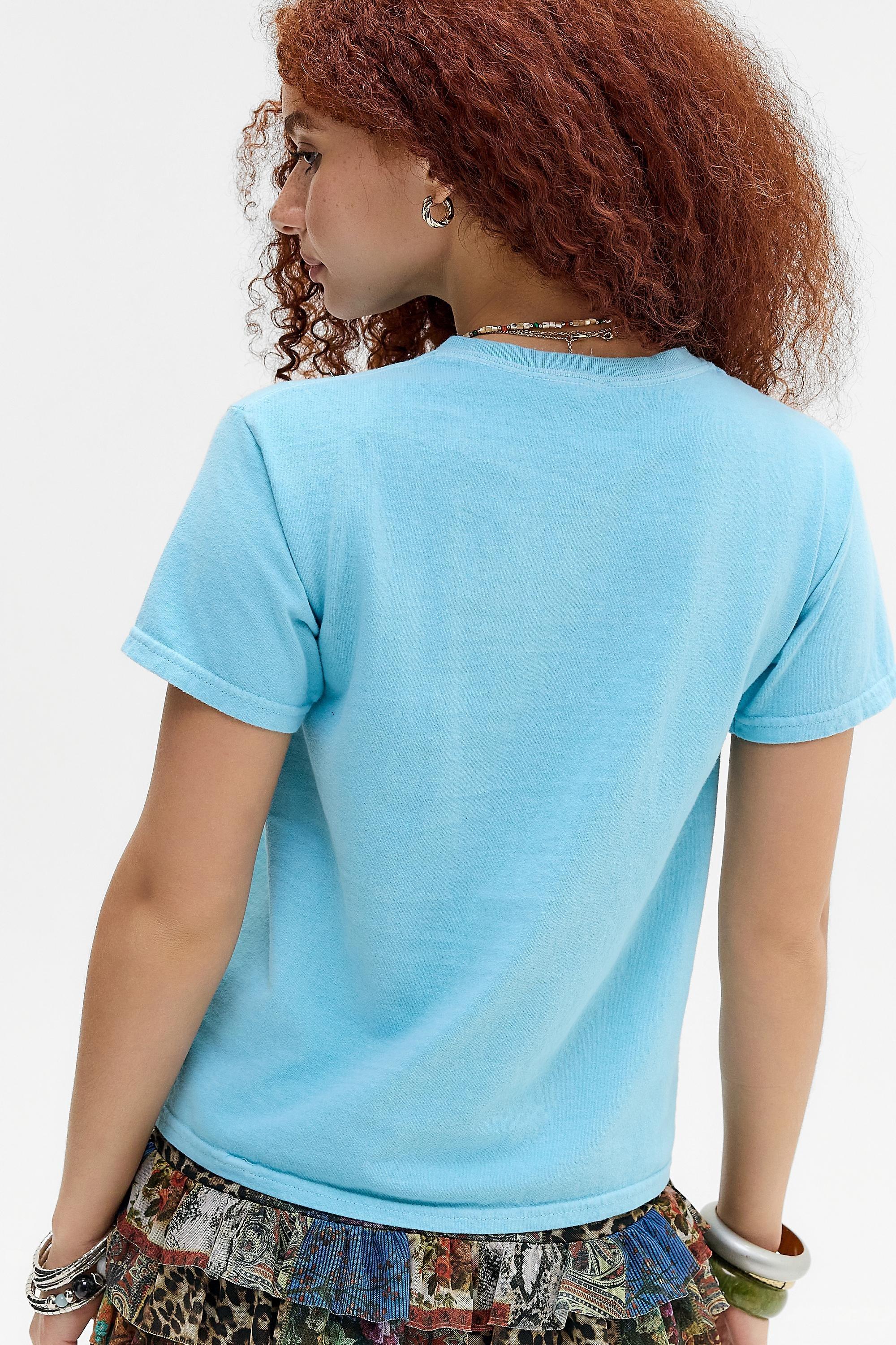 Blue Uo Hawaii Folks Relaxed T-Shirt, LT BLUE, large image number 3