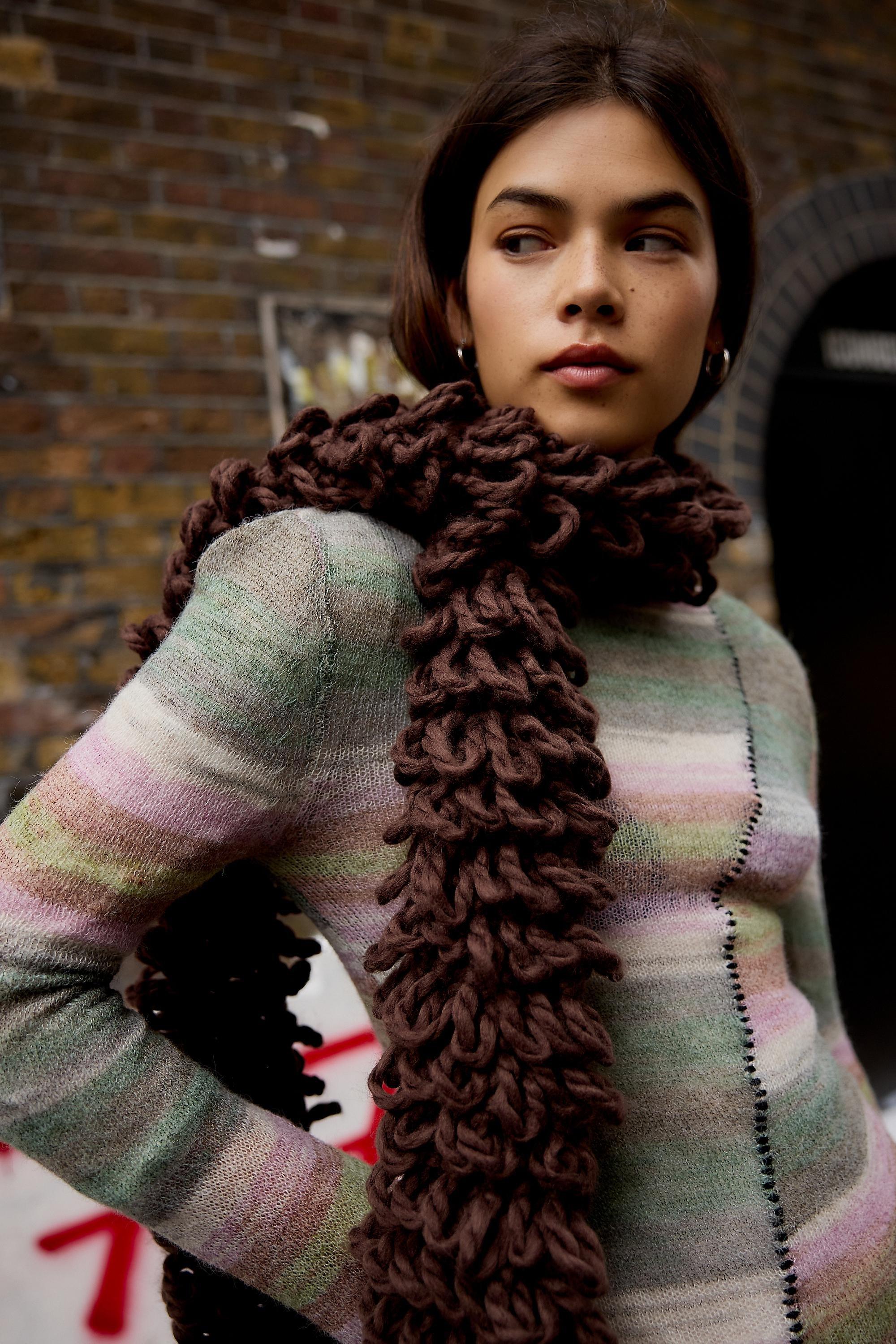 Urban Outfitters Brown Uo Margot Loop Slim Scarf | Azadea UAE