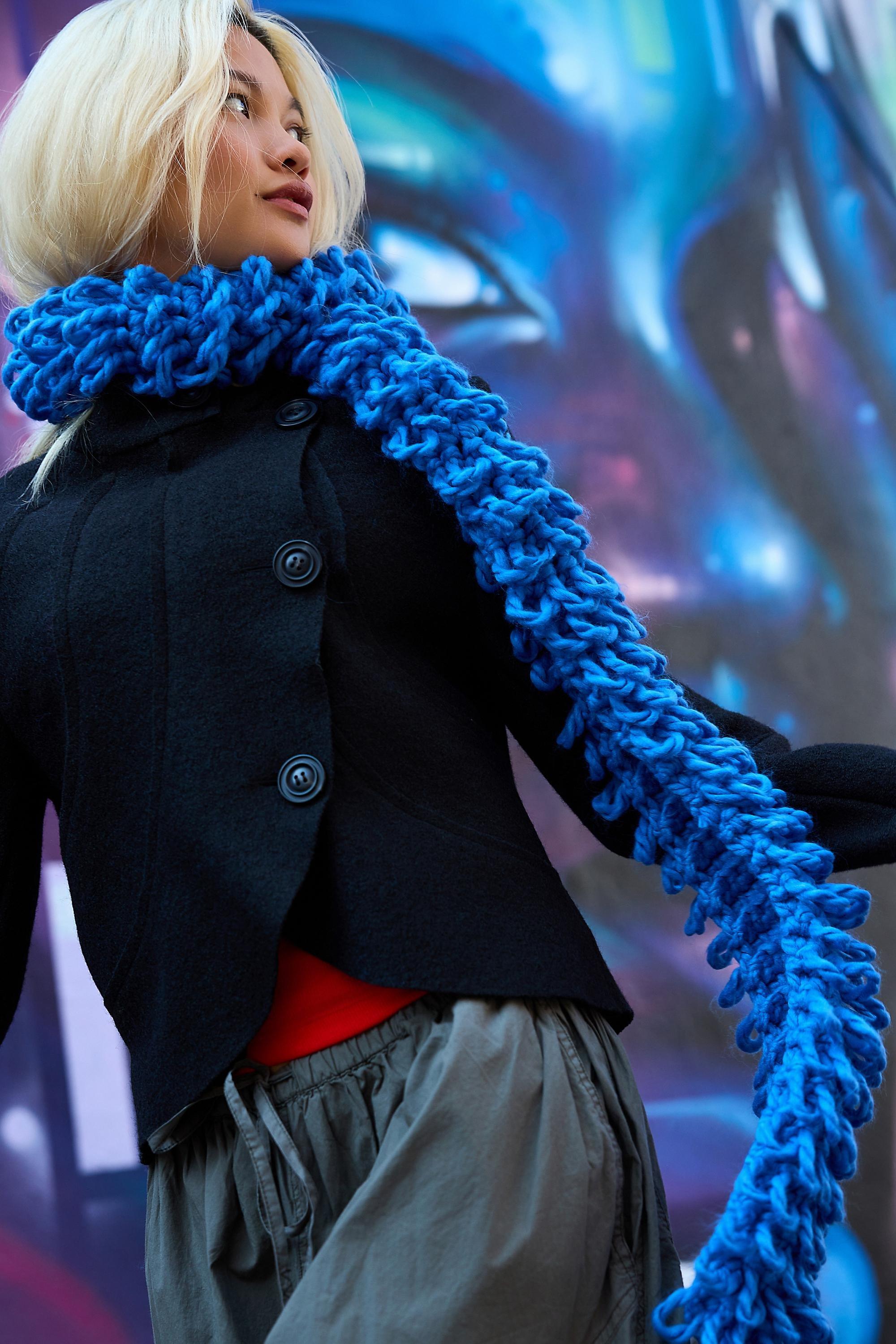 Urban Outfitters Blue Uo Margot Loop Slim Scarf | Azadea UAE