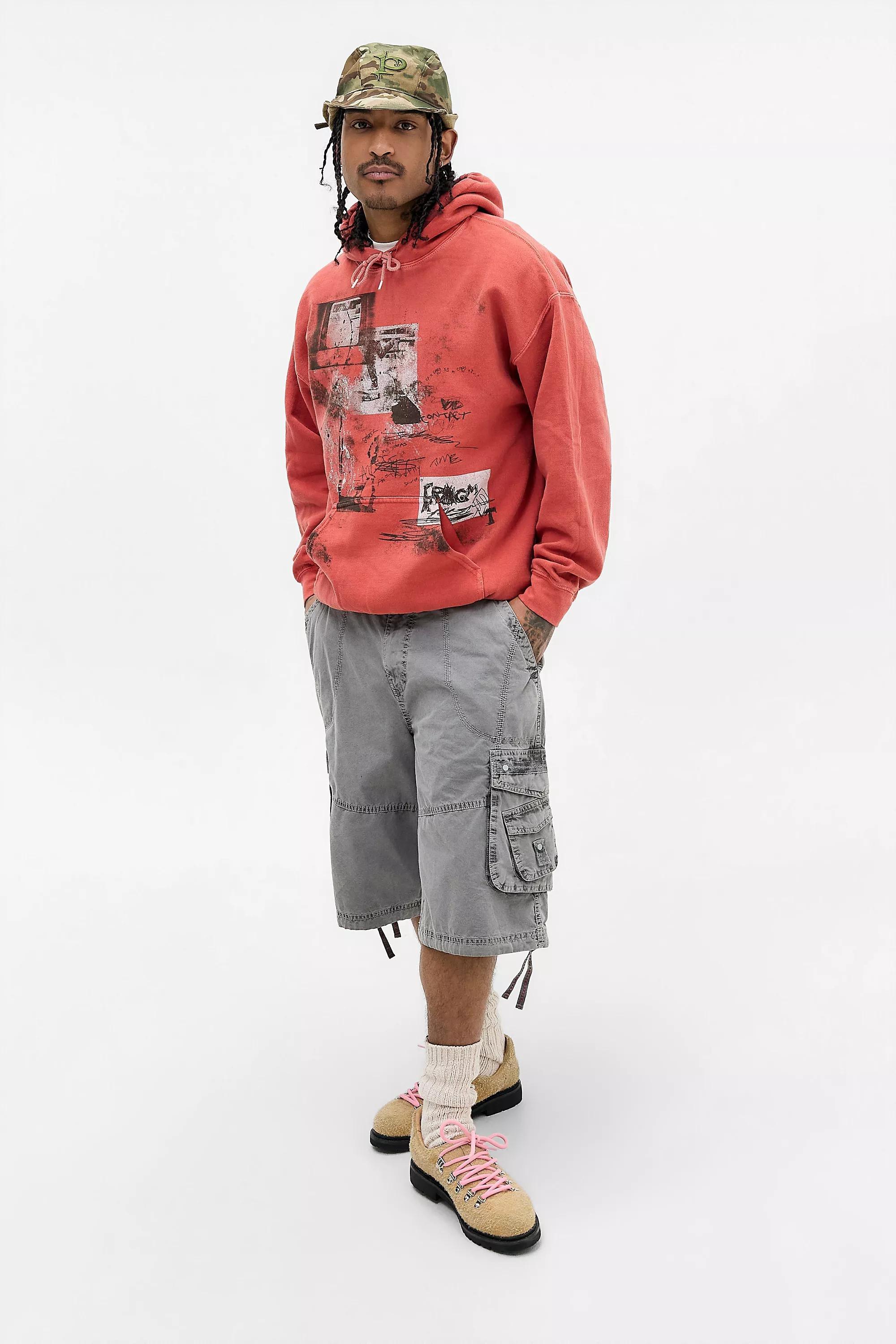 Red Uo Red Photo Doodle Hoodie, RED, large image number 1