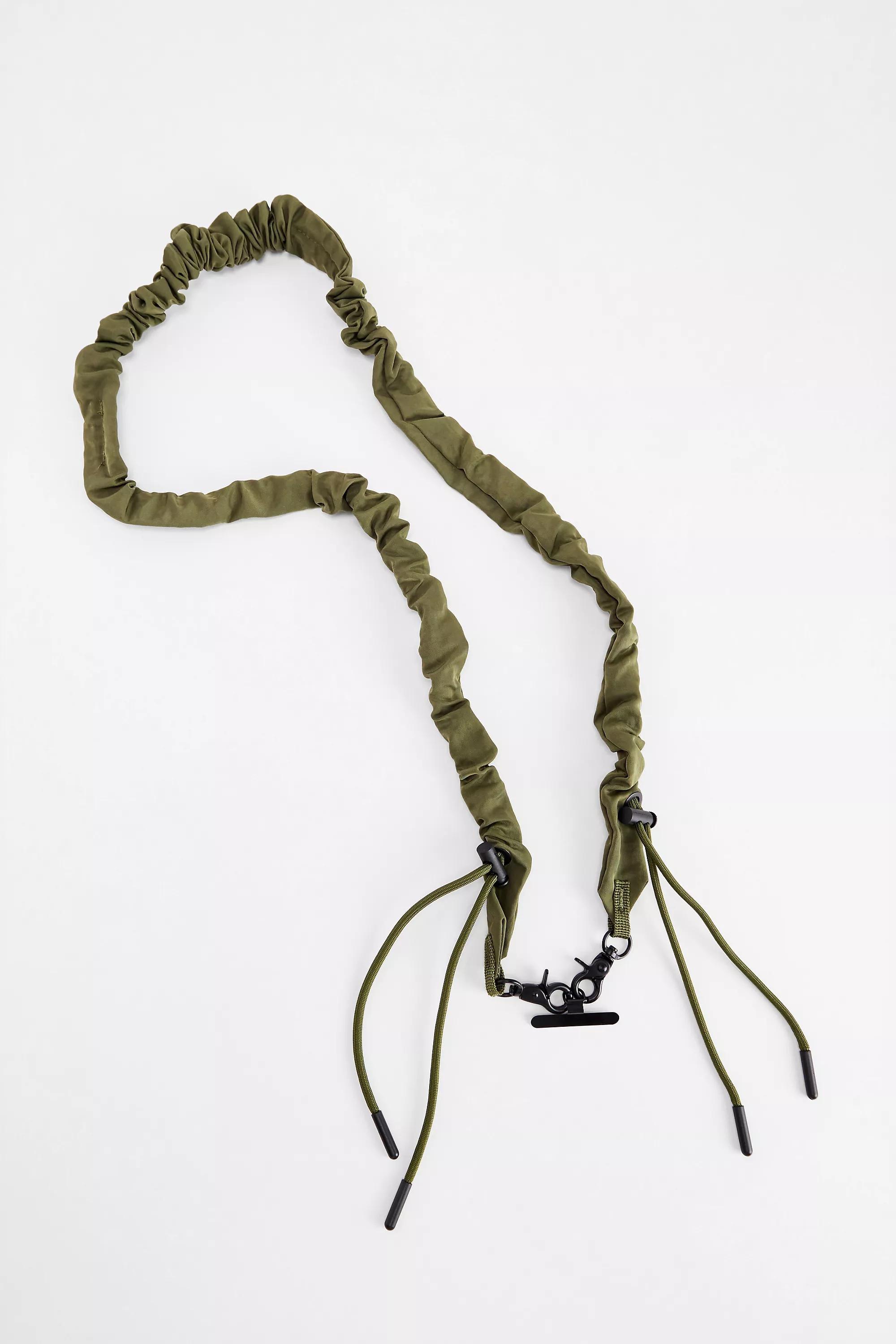 Green Uo Scrunchie Phone Strap, KHAKI, large image number 1